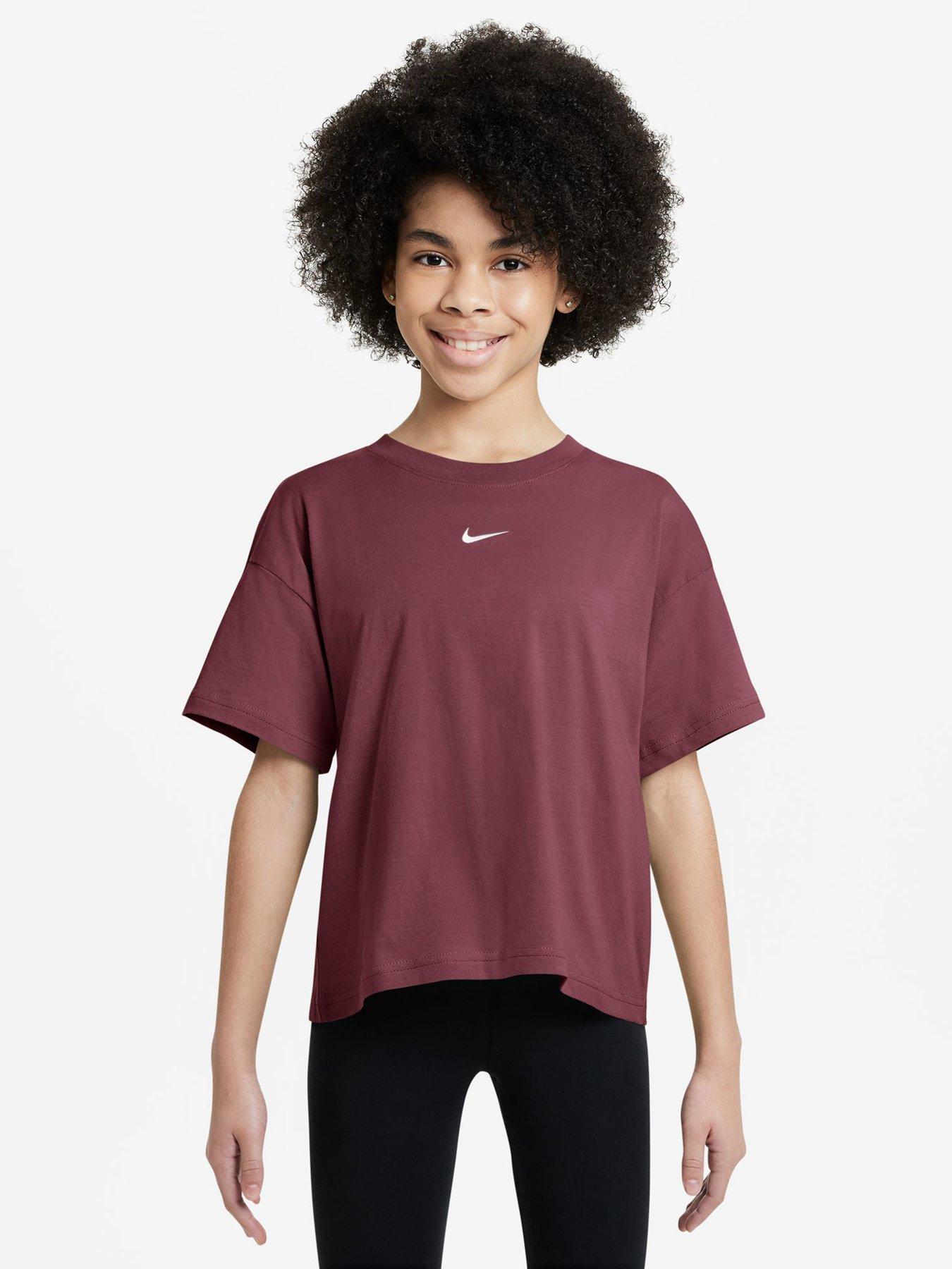 Nike Junior Girls Essential Boxy T-Shirt - Pink