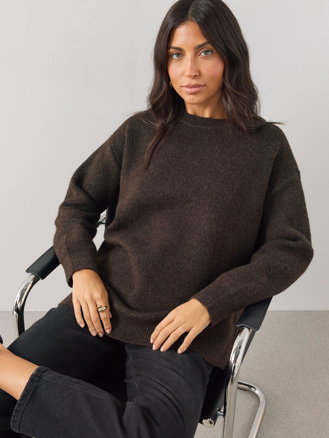 Image 4 of 6 of The Very Collection Womens Oversized Jumper - Chocolate