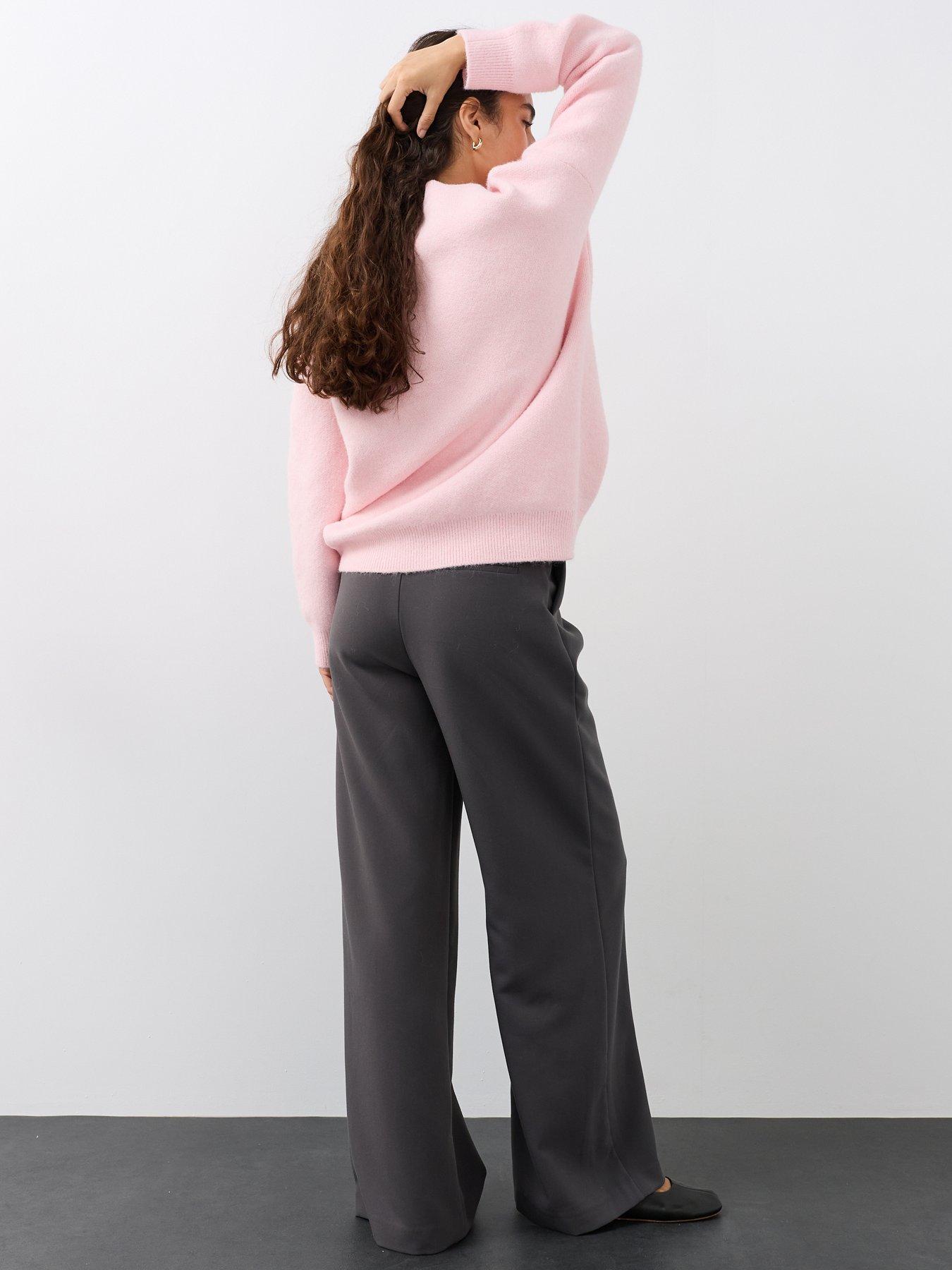 Image 2 of 7 of The Very Collection Longline Oversized Jumper - Pink
