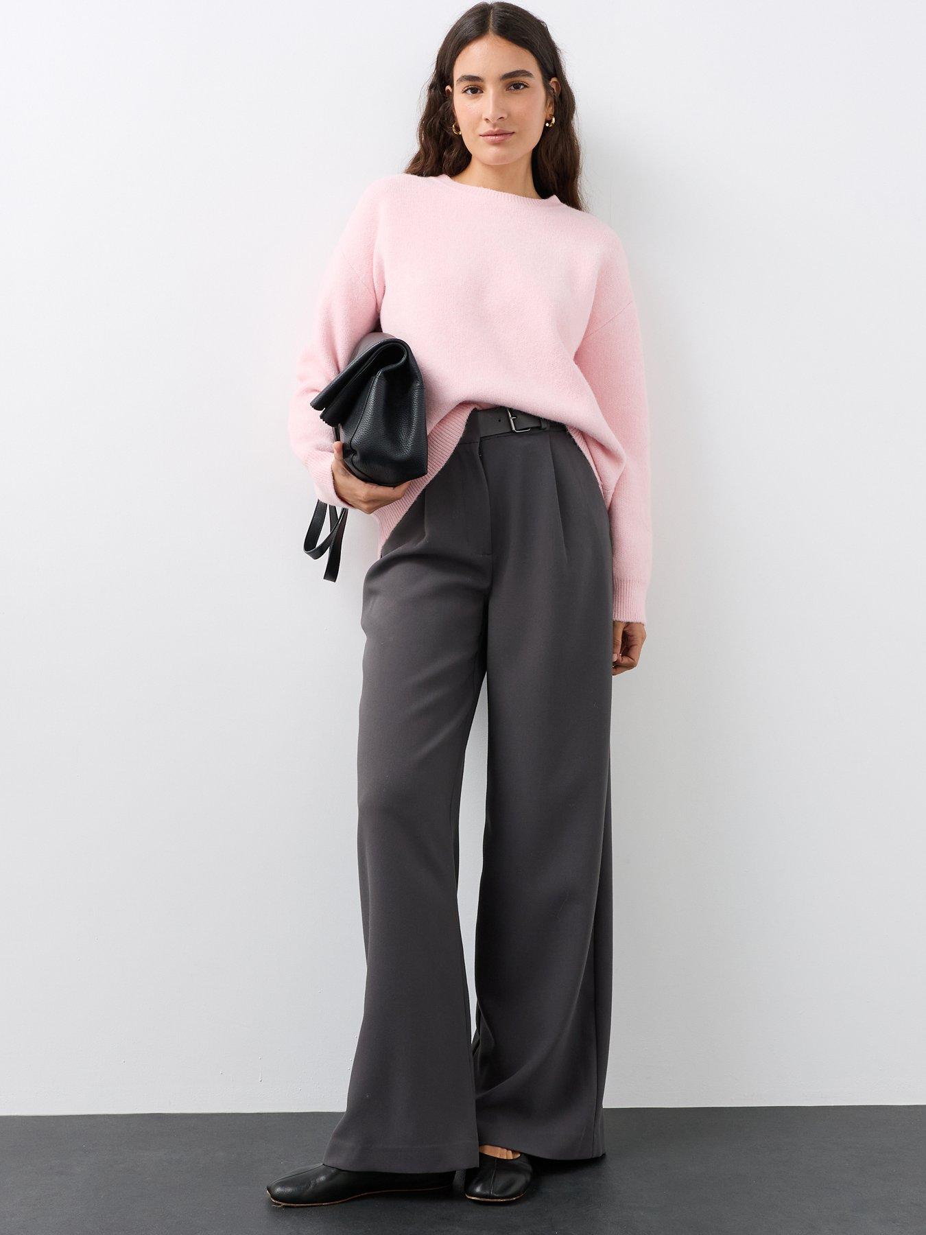 Image 3 of 7 of The Very Collection Longline Oversized Jumper - Pink