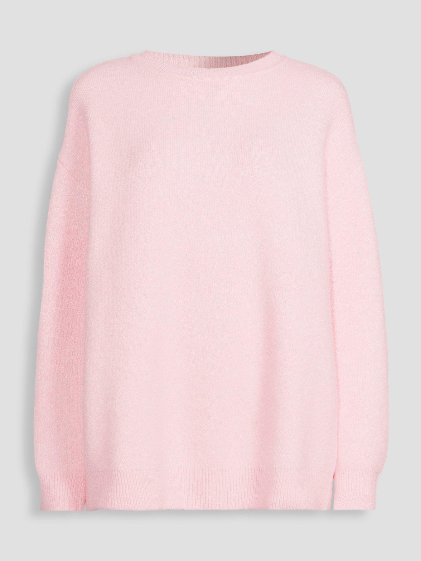 Image 7 of 7 of The Very Collection Longline Oversized Jumper - Pink