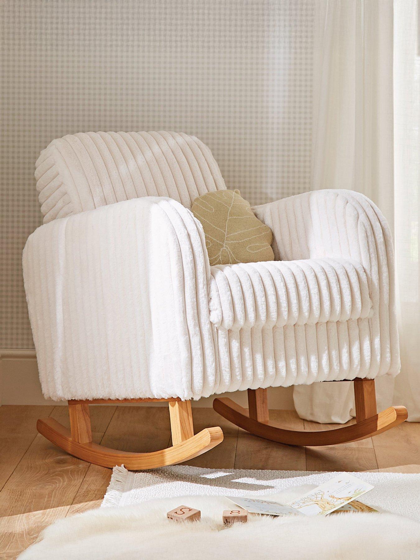 Image 1 of 5 of CuddleCo Etta Nursing Chair Faux Fur - Cream