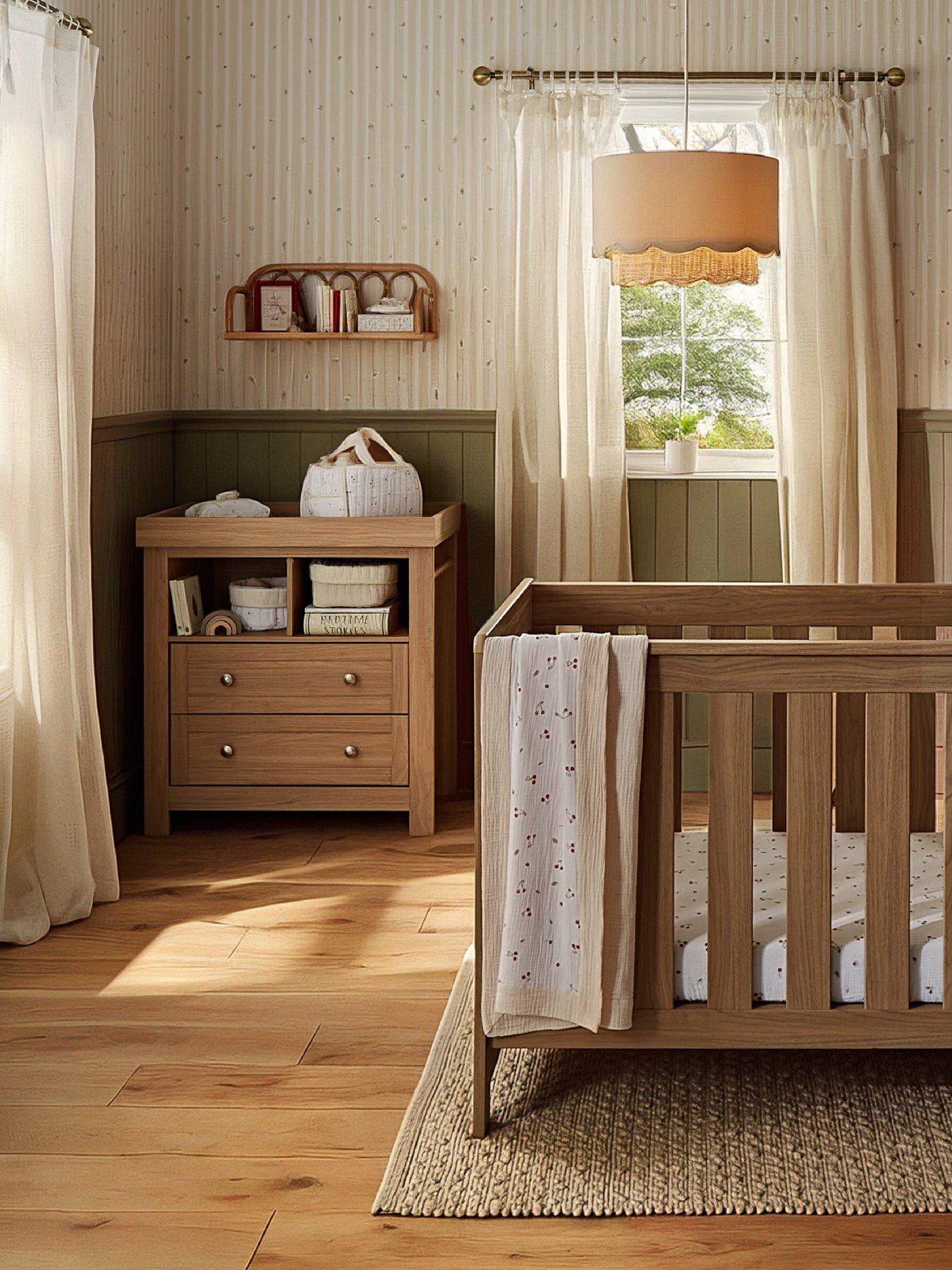 Image 1 of 8 of CuddleCo Burford 2 Piece Furniture Set - Oak