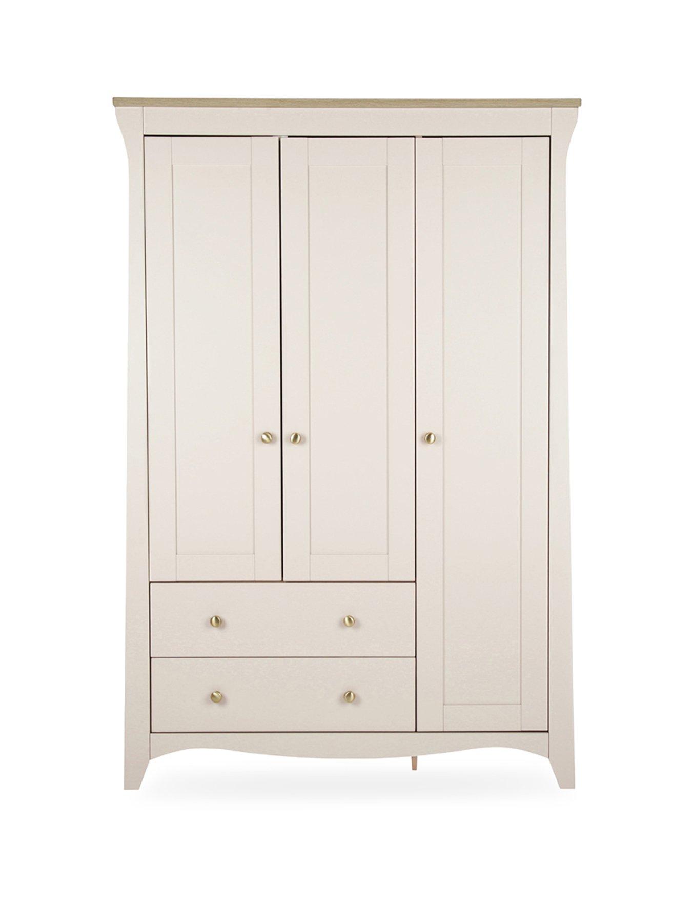 Image 2 of 6 of CuddleCo Clara Triple Wardrobe 2dwr - Cashmere/Ash