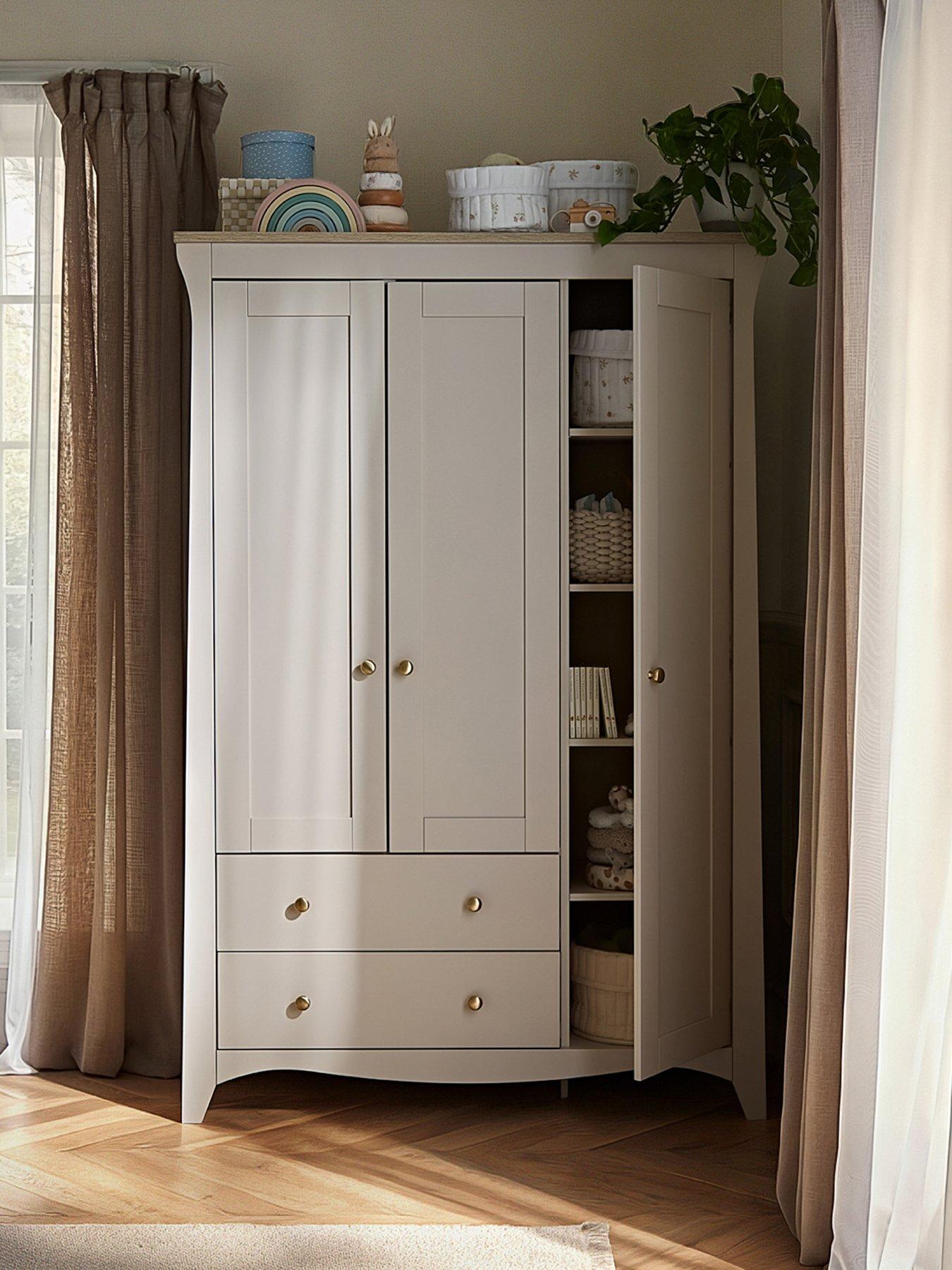 Image 3 of 6 of CuddleCo Clara Triple Wardrobe 2dwr - Cashmere/Ash