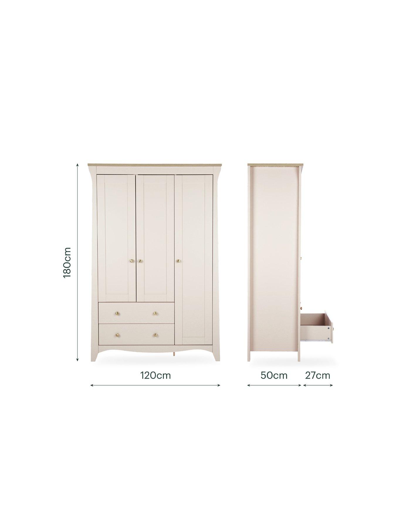 Image 5 of 6 of CuddleCo Clara Triple Wardrobe 2dwr - Cashmere/Ash