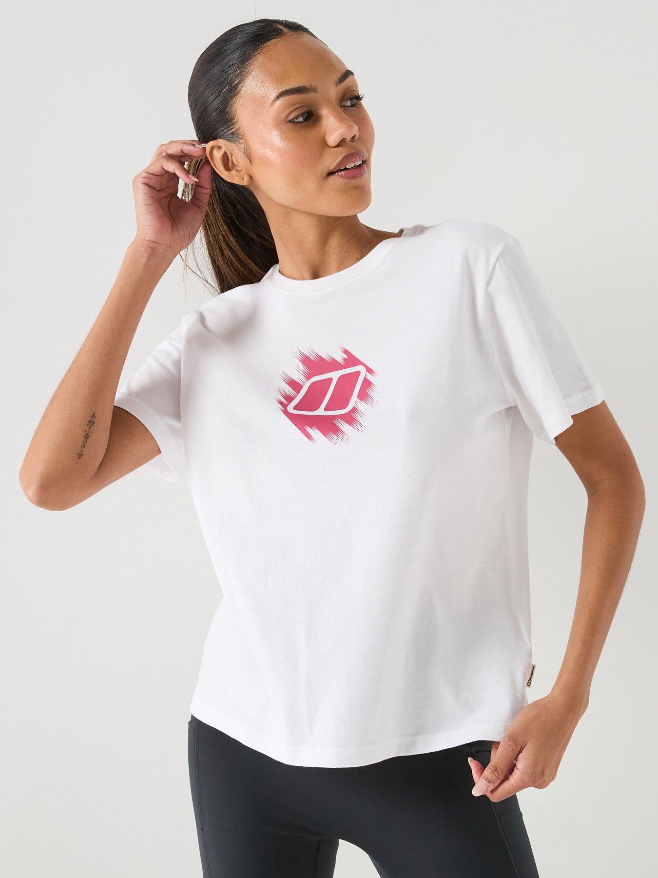 Berghaus Womens Sketched Blocks Graphic Essential T-shirt - White