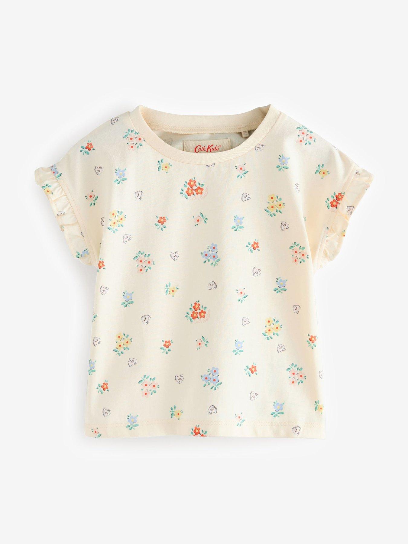 Image 5 of 7 of Cath Kidston Younger Girls Floral Embroidered Dungaree Set - Multi