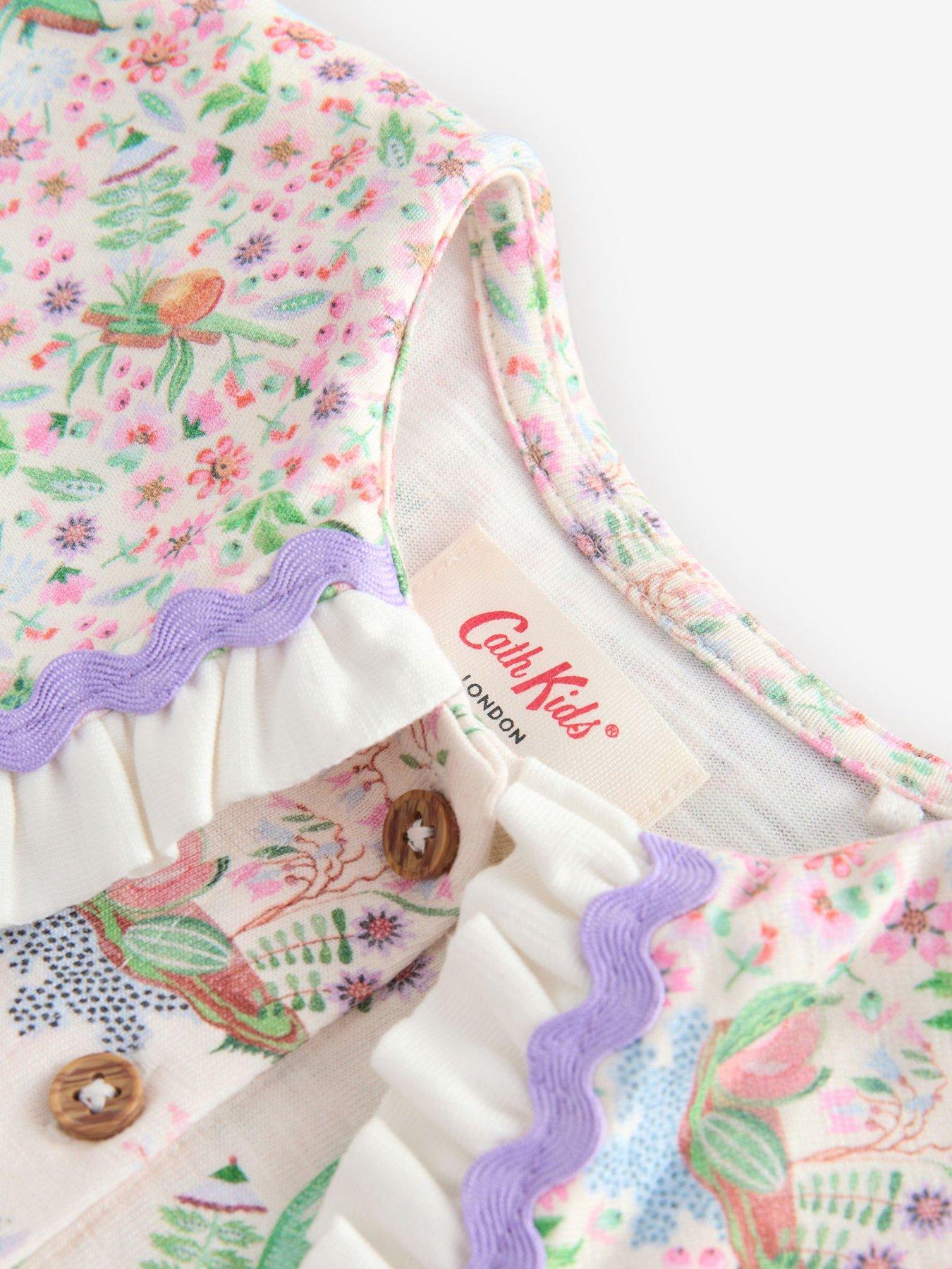 Image 4 of 5 of Cath Kidston Panda &amp; Floral Print Dress - Cream
