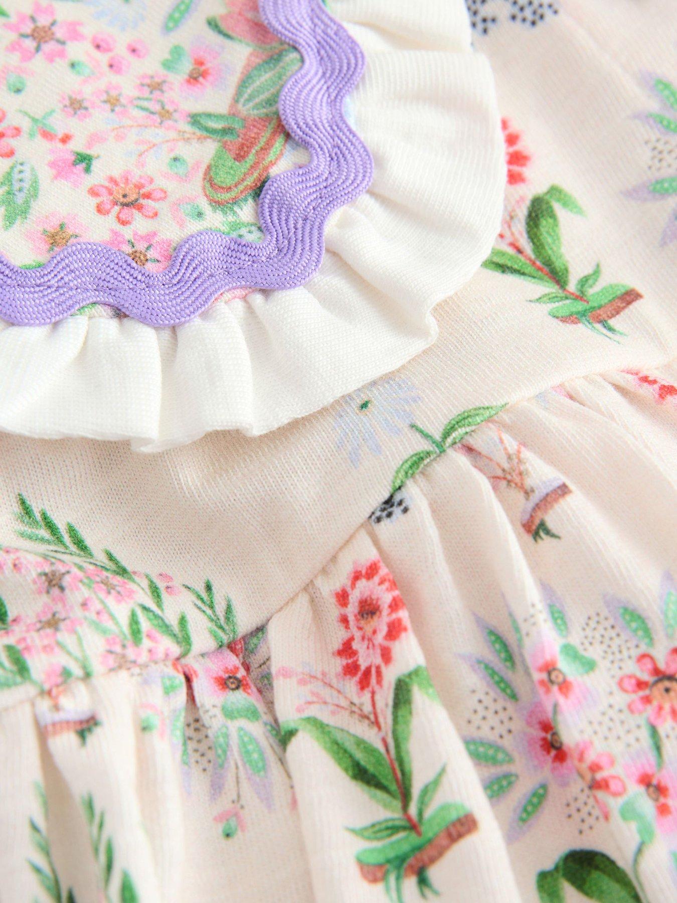 Image 5 of 5 of Cath Kidston Panda &amp; Floral Print Dress - Cream