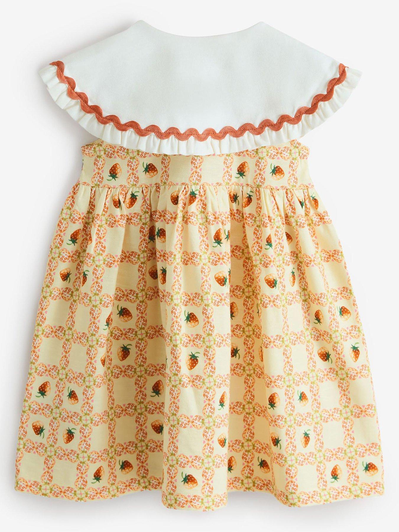 Image 2 of 5 of Cath Kidston Strawberry Print Dress - Yellow