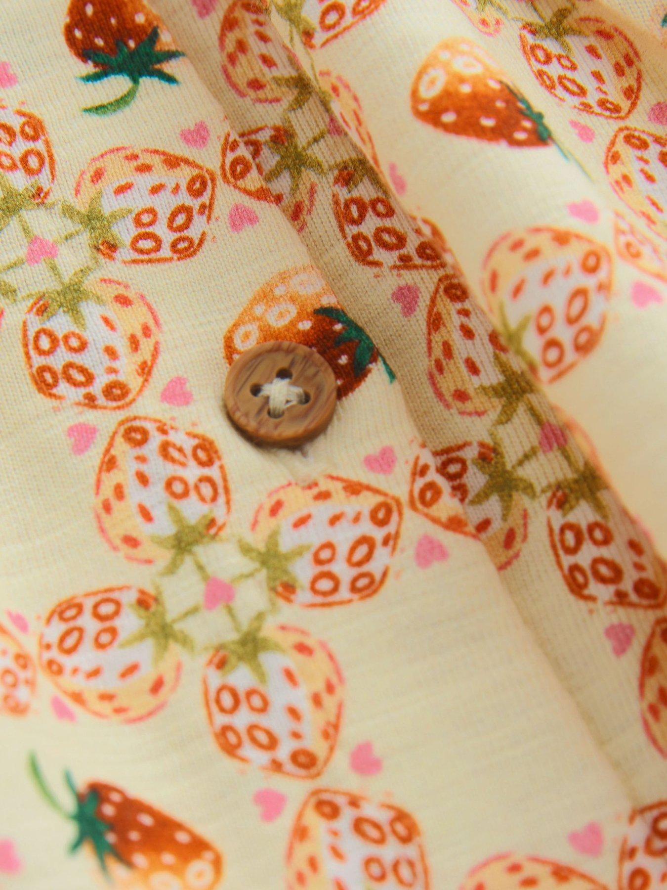 Image 3 of 5 of Cath Kidston Strawberry Print Dress - Yellow