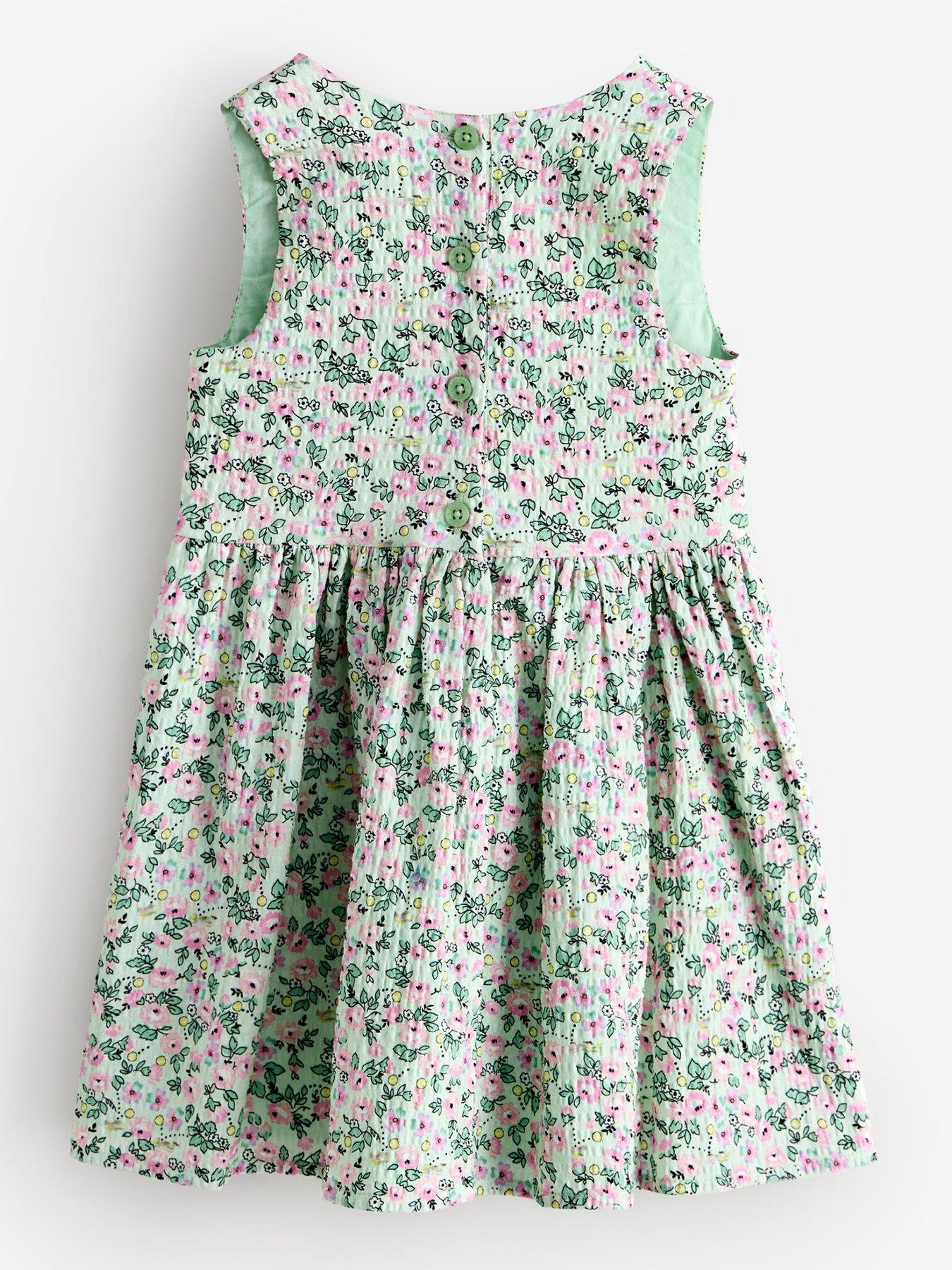 Image 2 of 4 of Cath Kidston Younger Girls Ditsy Bow Dress - Green