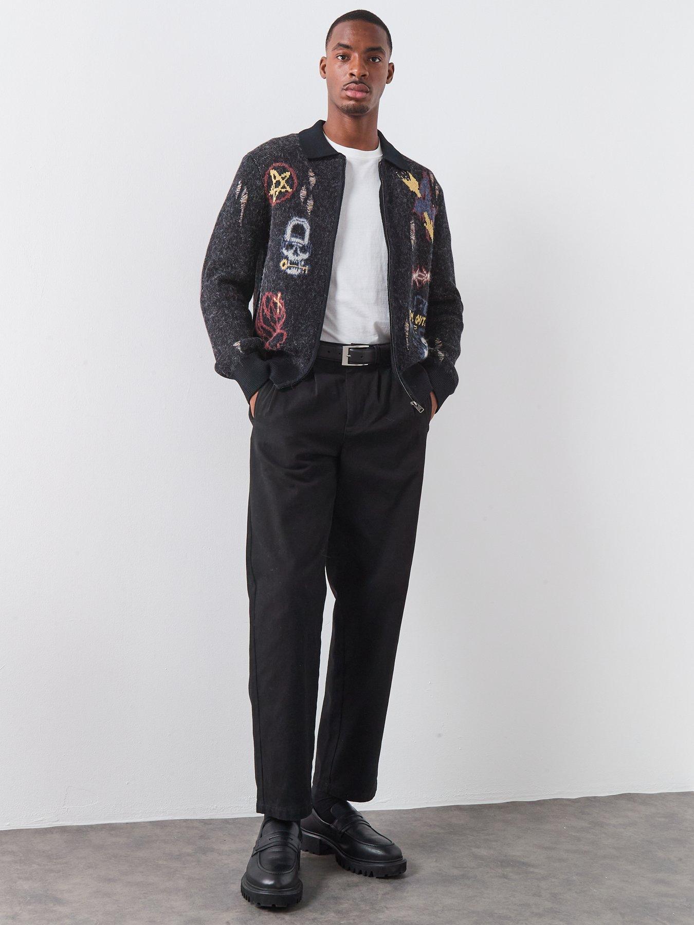Image 3 of 5 of AllSaints Meller Knitted Cardigan - Black