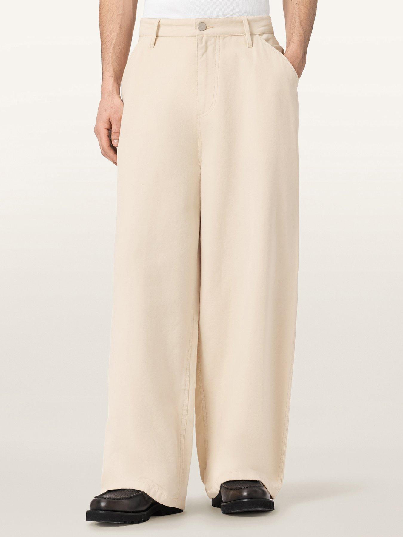 AllSaints Jackson Wide Trousers - Light Beige