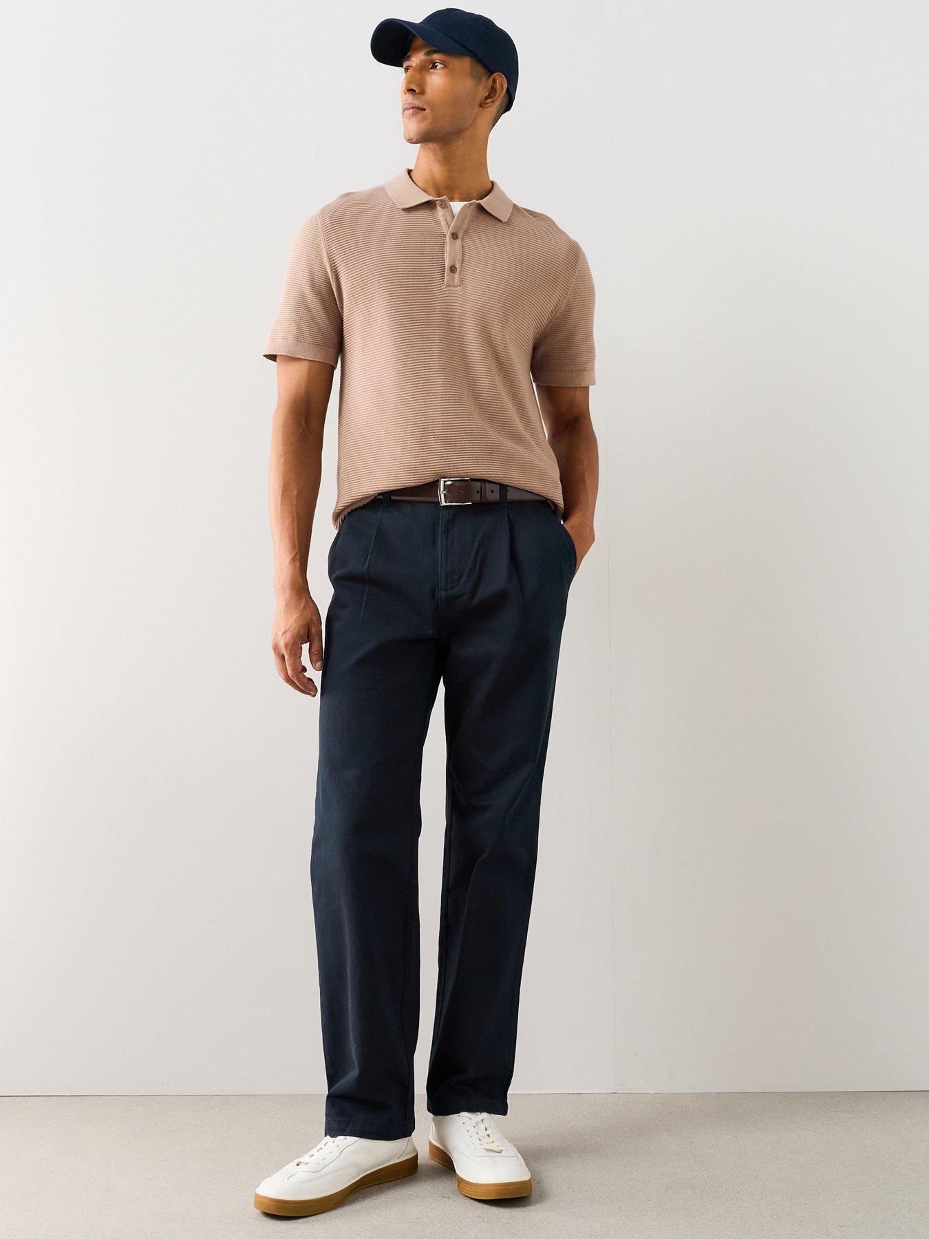 Image 3 of 6 of The Very Collection Pure Cotton Ottoman Knitted Polo Shirt - Beige