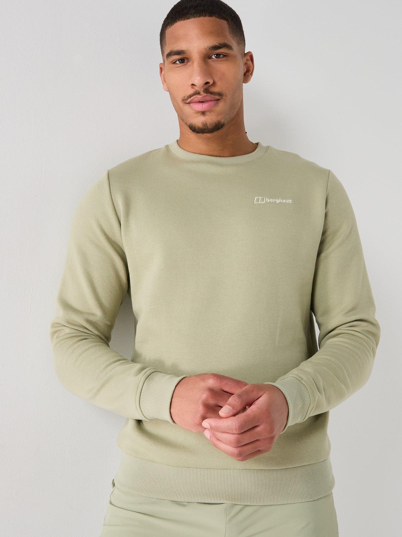 berghaus-mens-logo-crew-sweatshirt-greenfront