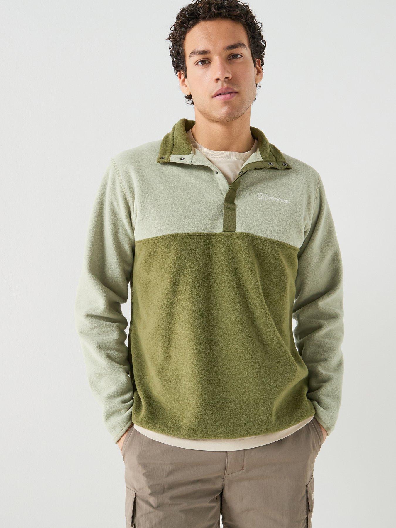 berghaus-mens-felltop-snap-pullover-fleece-greenfront