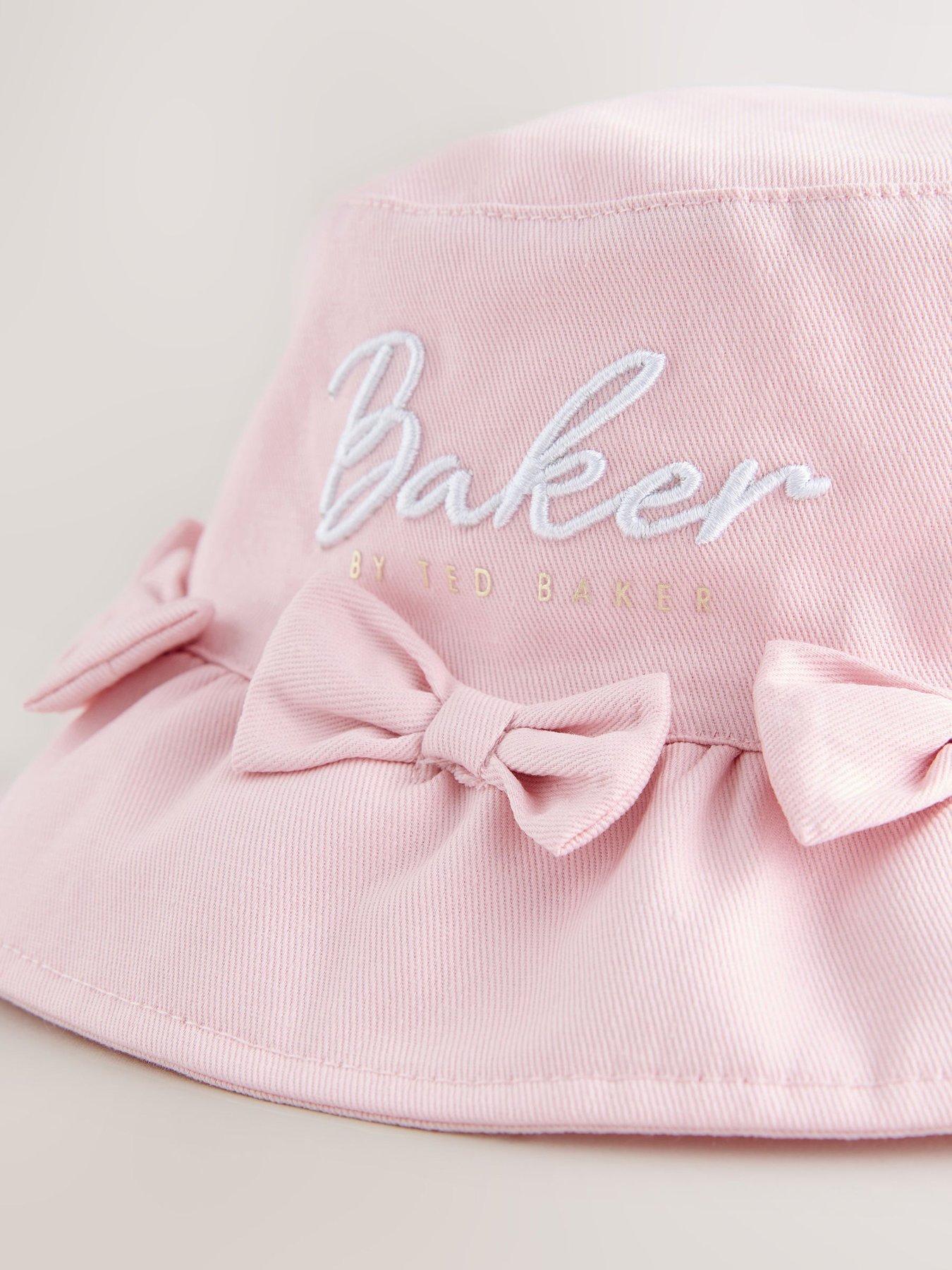 Image 2 of 6 of Ted Baker Girls Bow Logo Bucket Hat - Pink