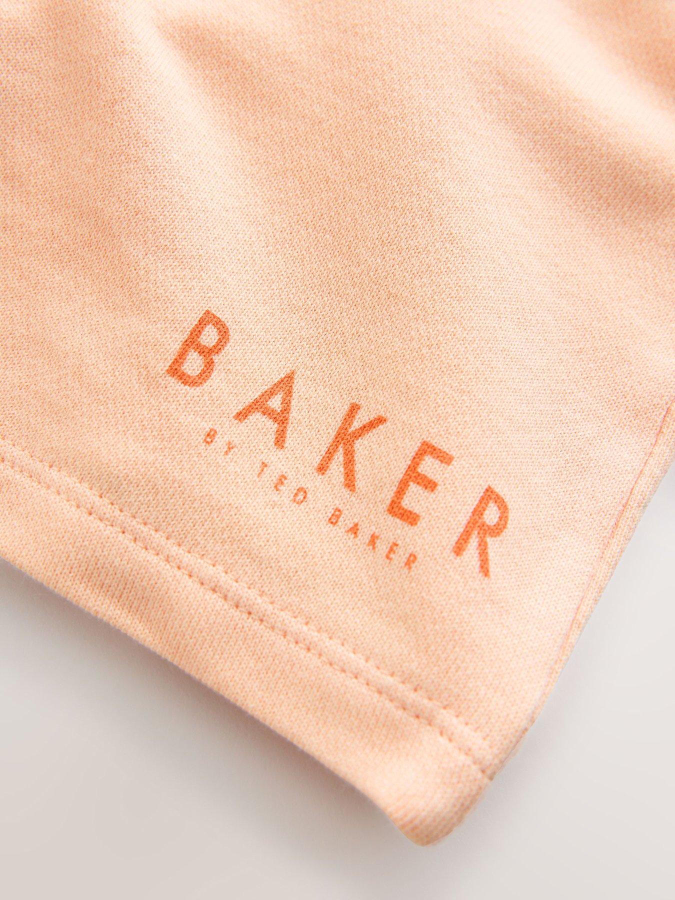 Image 7 of 7 of Ted Baker Younger Boys Ombre Sweatshirt Short Set - Orange