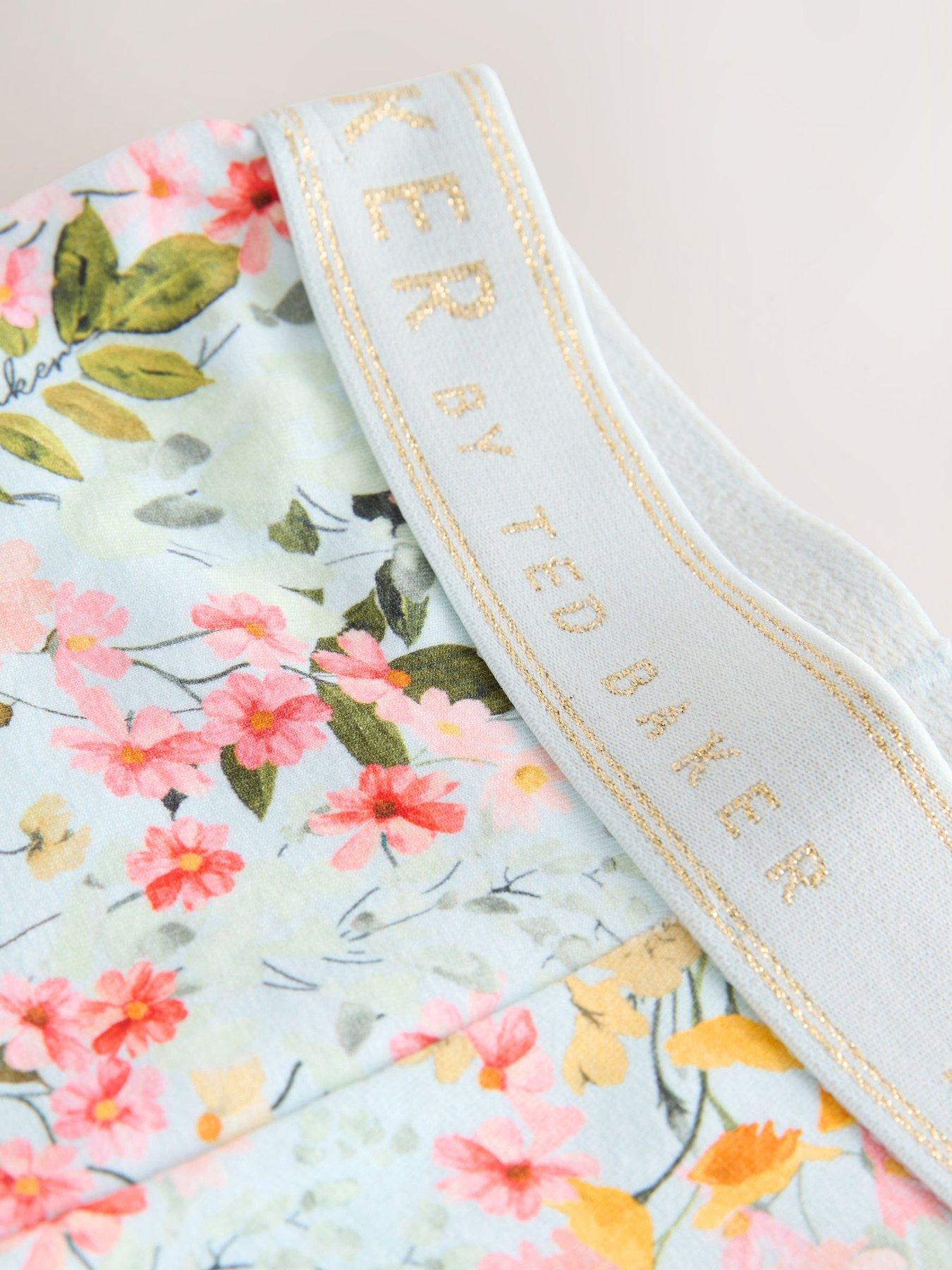 Image 5 of 6 of Ted Baker Girls Floral Frill Cycle Short Set - White
