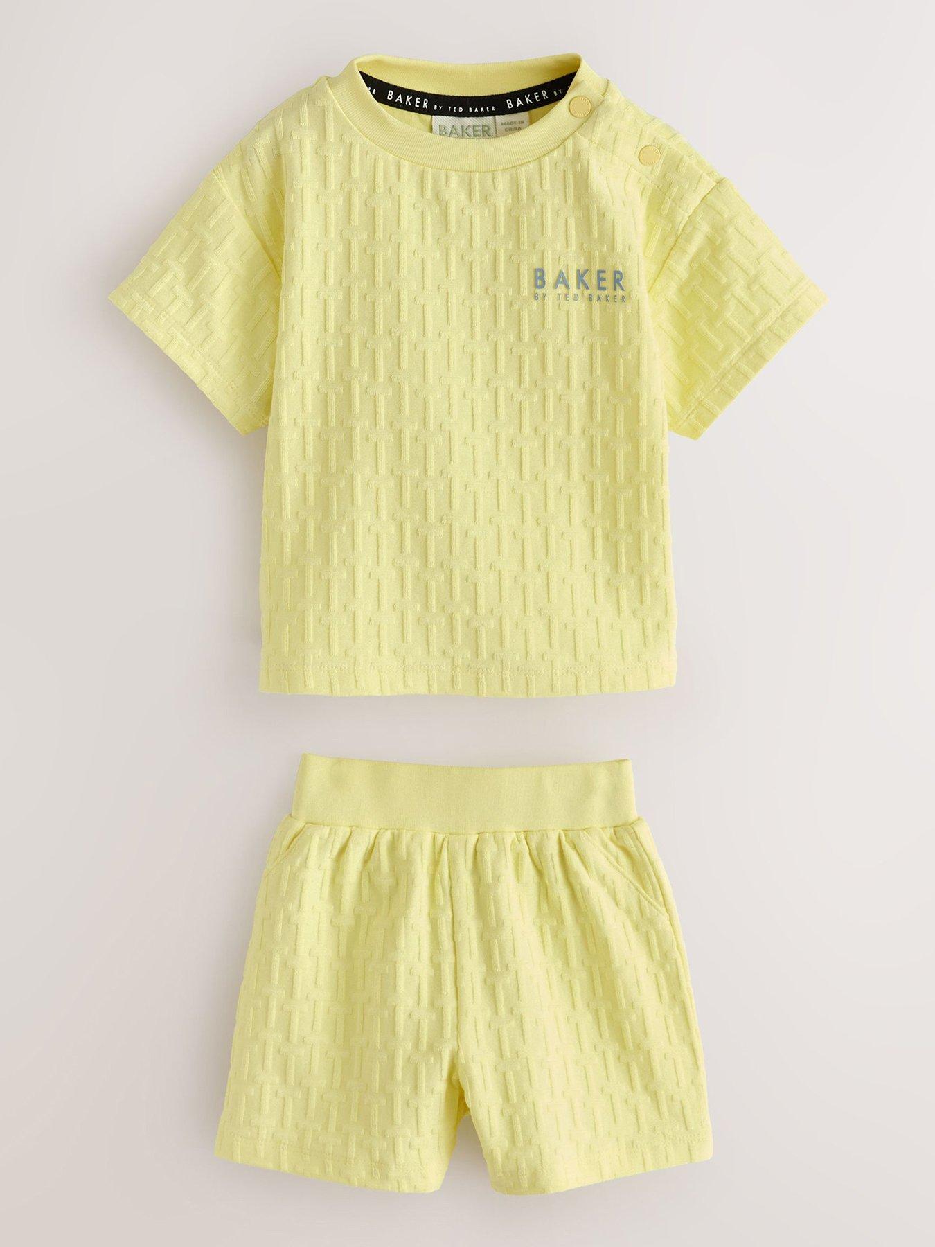 Ted Baker Baby Boys Logo Text T-Shirt & Shorts Set - Yellow