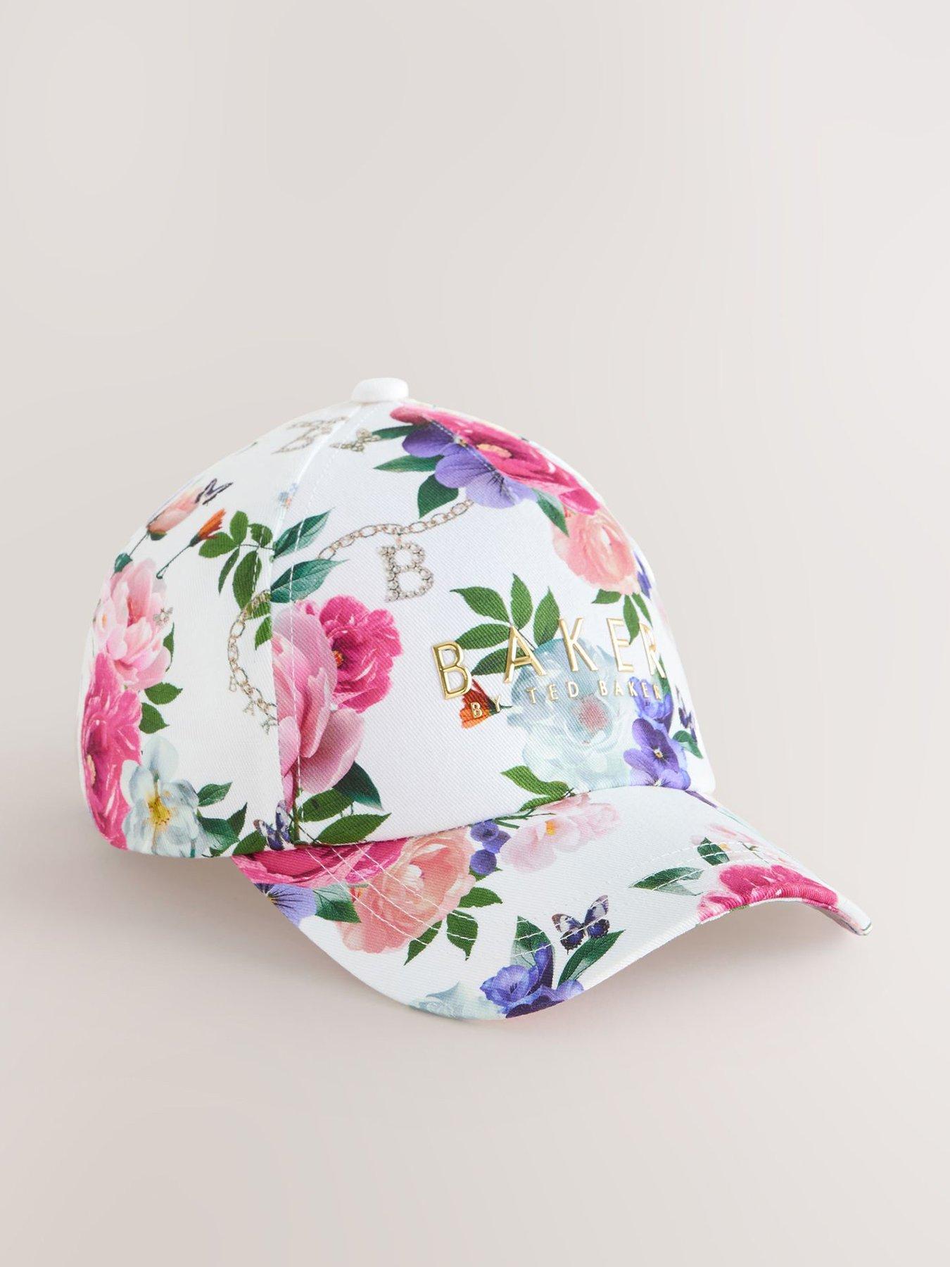 Ted Baker Girls Floral Logo Cap - White