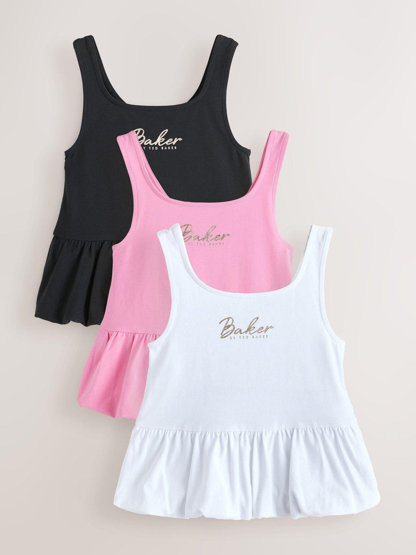 Ted Baker Girls 3 Pack Bubble Hem Vests - Multi