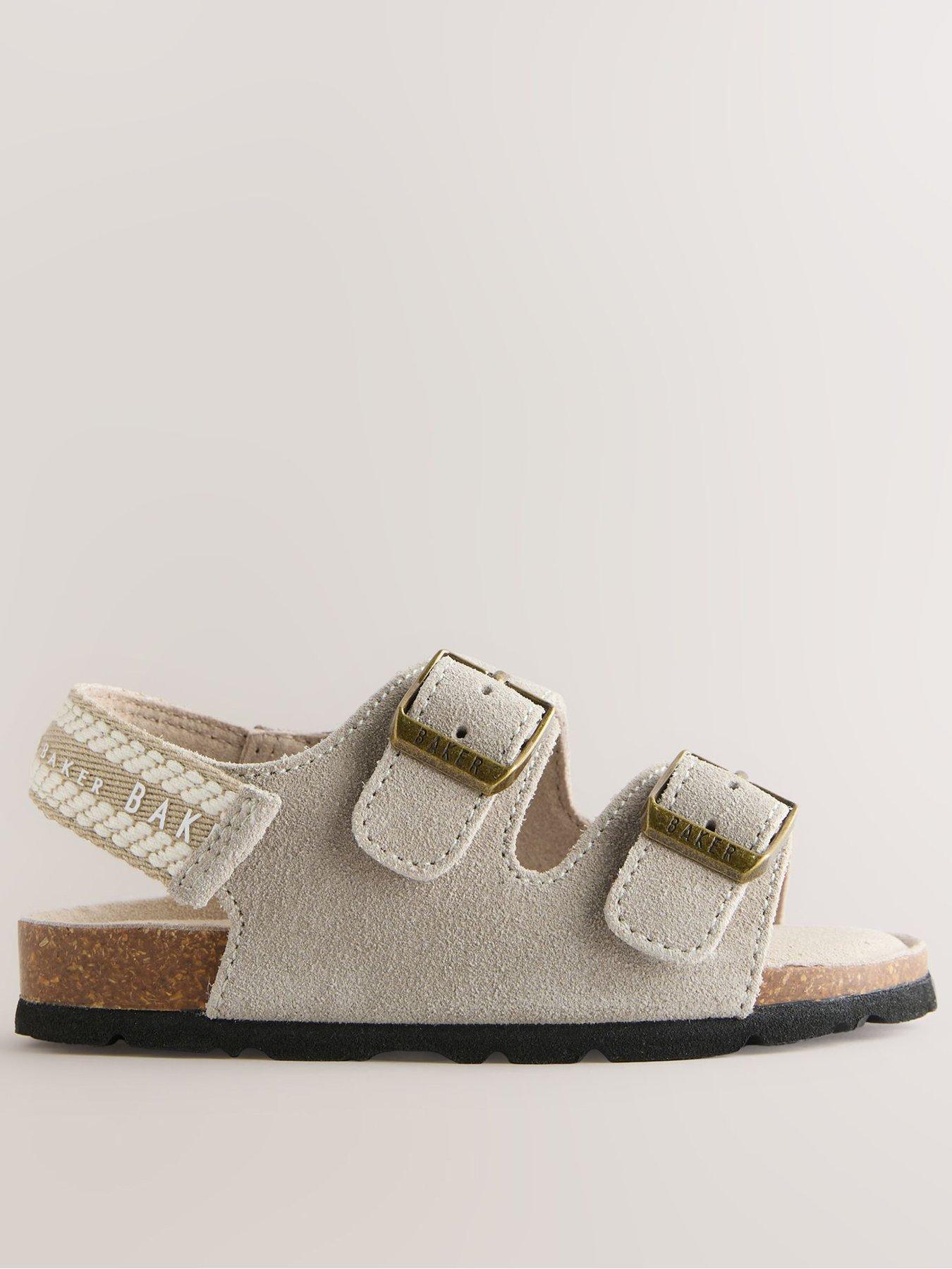 Image 1 of 5 of Ted Baker Younger Boys Logo Strap Sandals - Beige