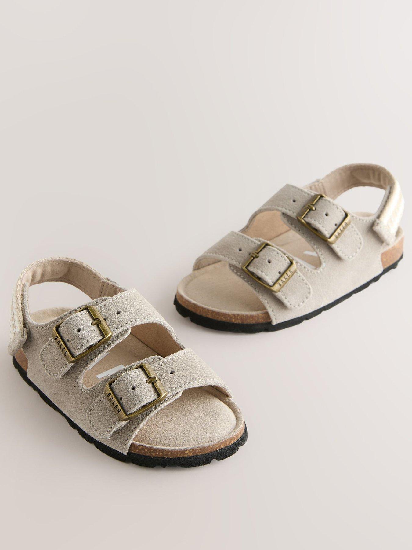 Image 2 of 5 of Ted Baker Younger Boys Logo Strap Sandals - Beige