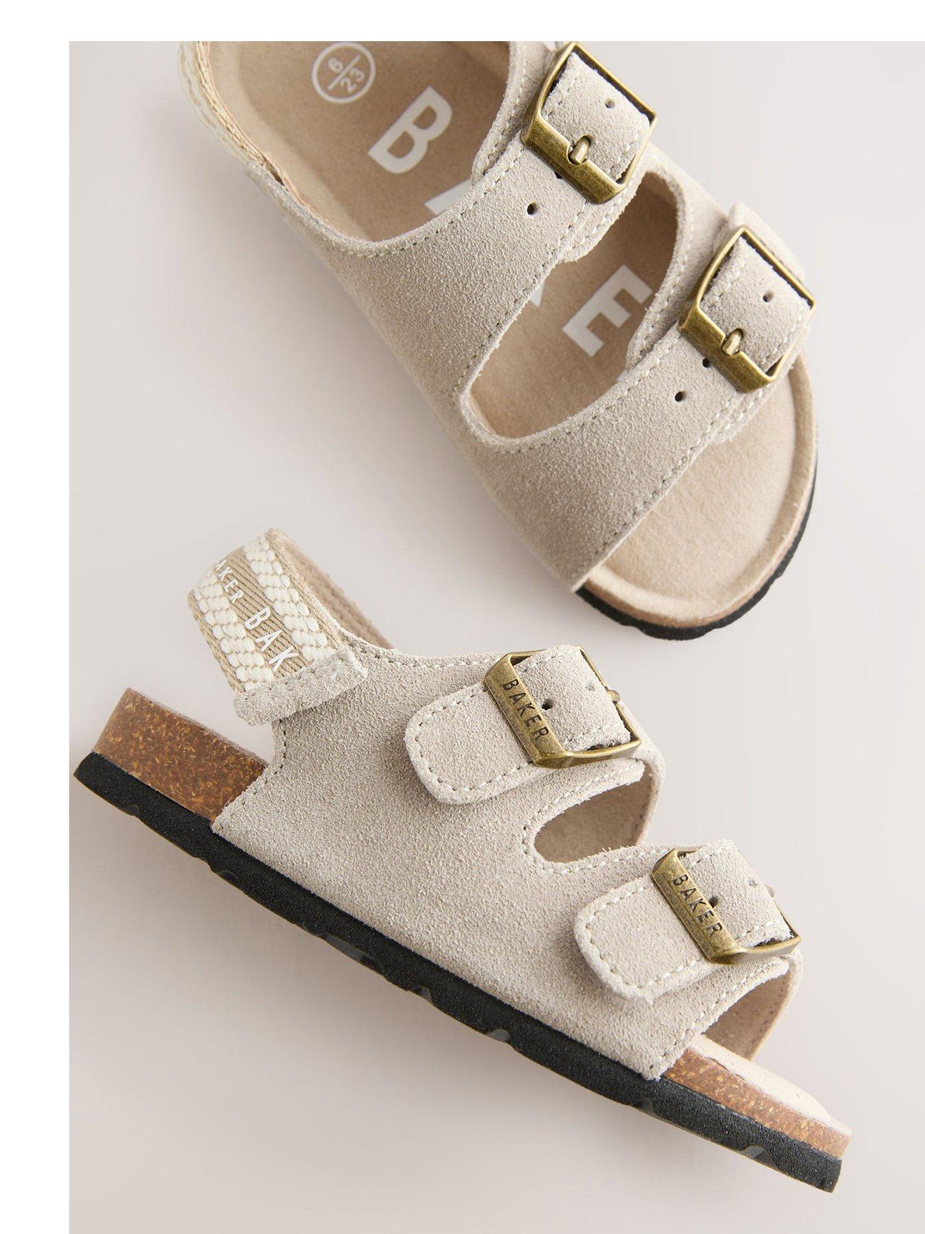 Image 4 of 5 of Ted Baker Younger Boys Logo Strap Sandals - Beige