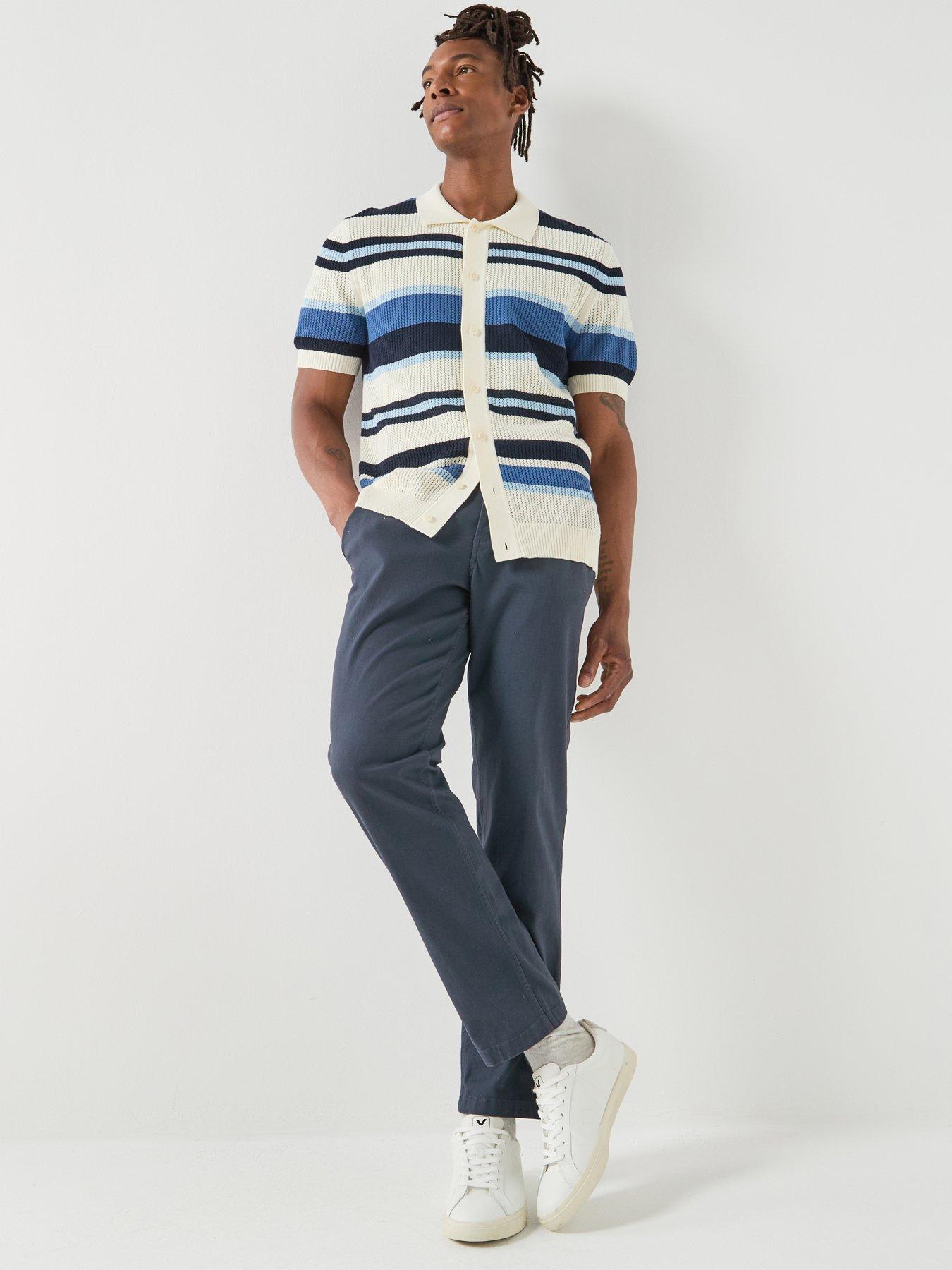 gant-striped-texture-knitted-short-sleeve-shirt-blueback