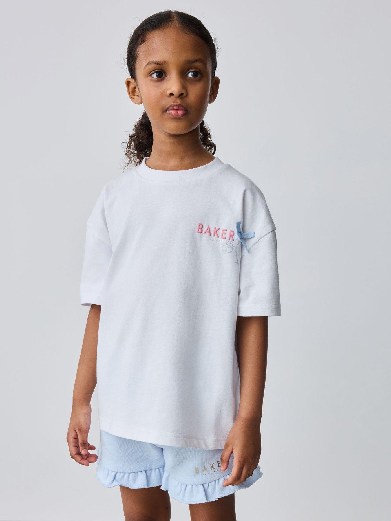 Ted Baker Younger Girls T-Shirt  &  Frill Short Set - Multi