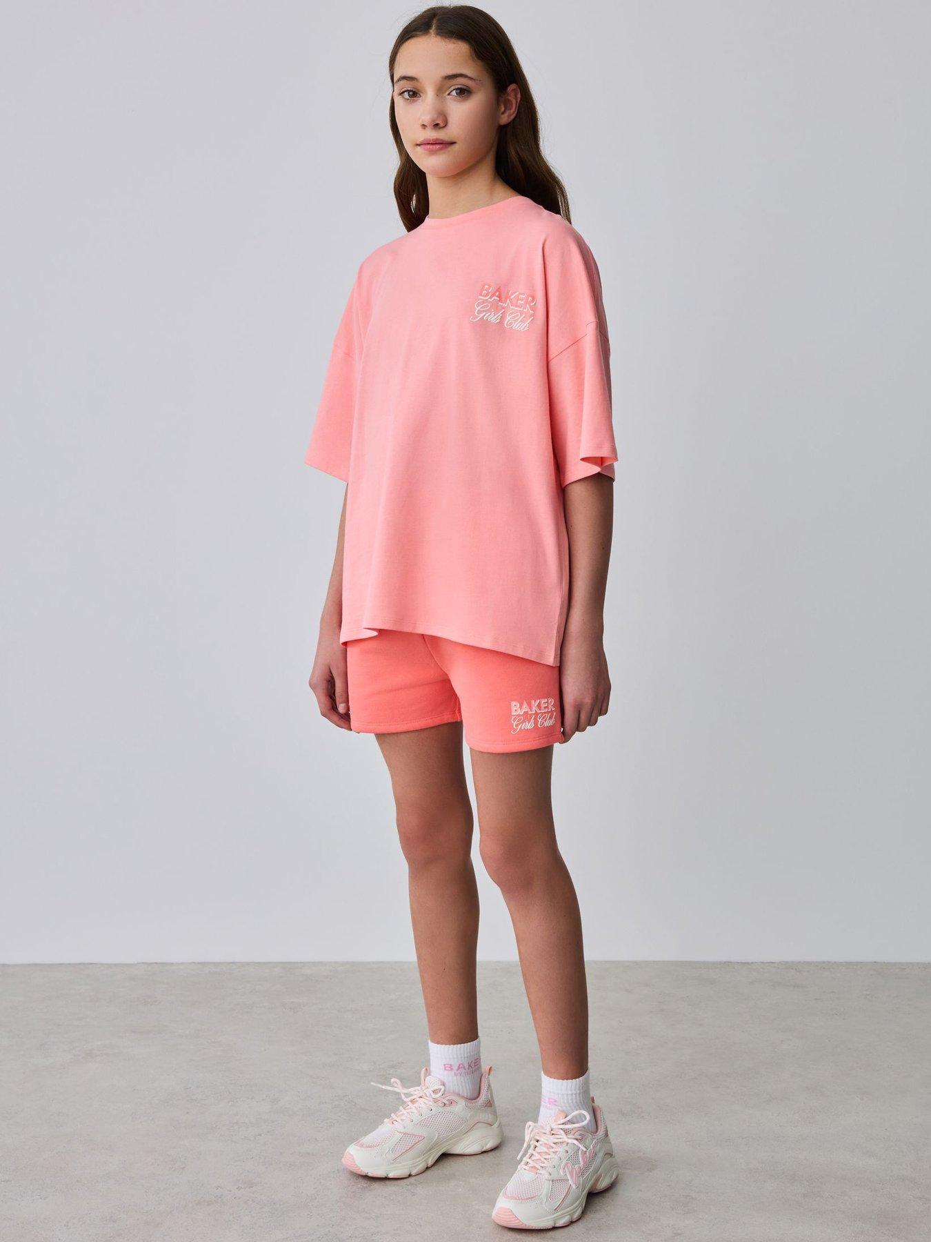 Ted Baker Older Girls Logo Girls-Club Sweatshirt  &  Shorts Set - Orange
