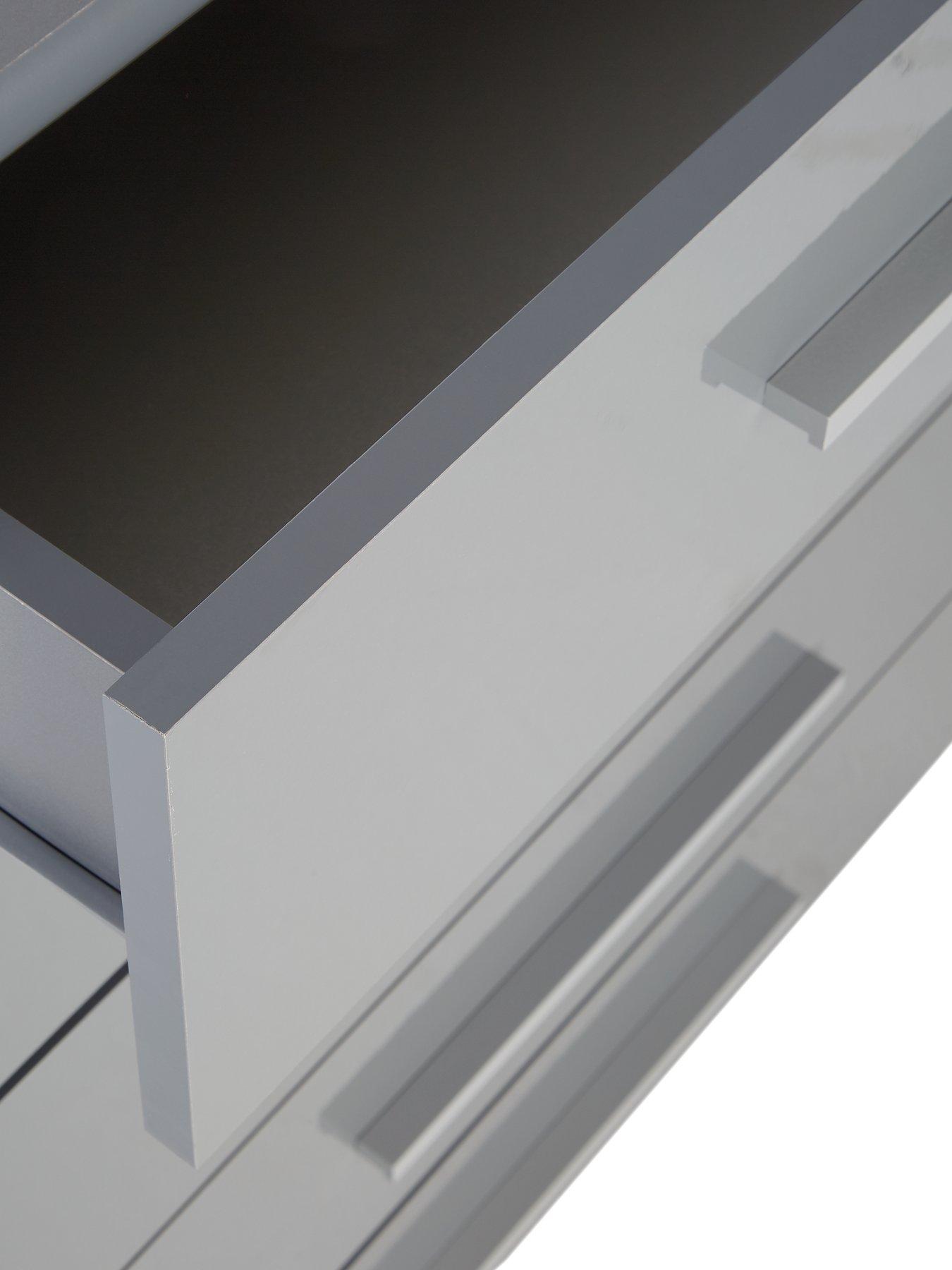 very-home-prague-gloss-5-drawer-chest-greydetail