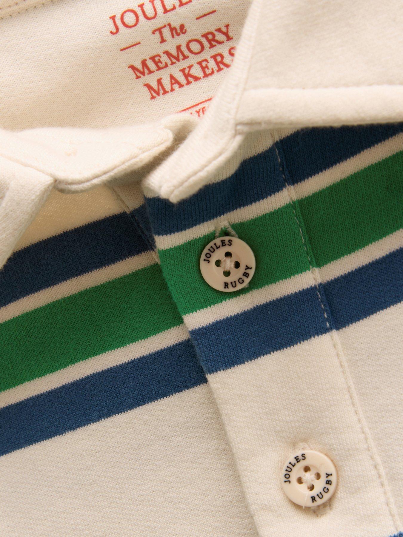 Image 4 of 6 of Joules Boys Collared Sweatshirt - Green/White