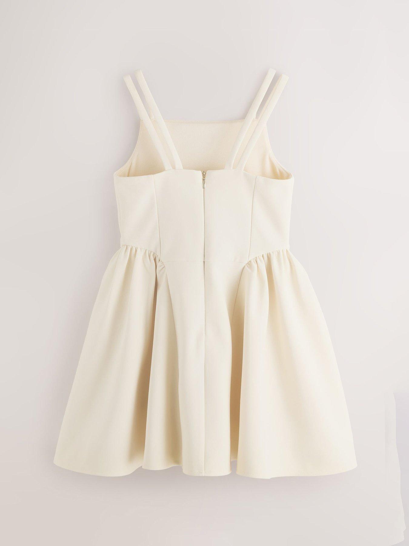 ted-baker-older-girls-structured-double-strap-skater-dress-yellowback