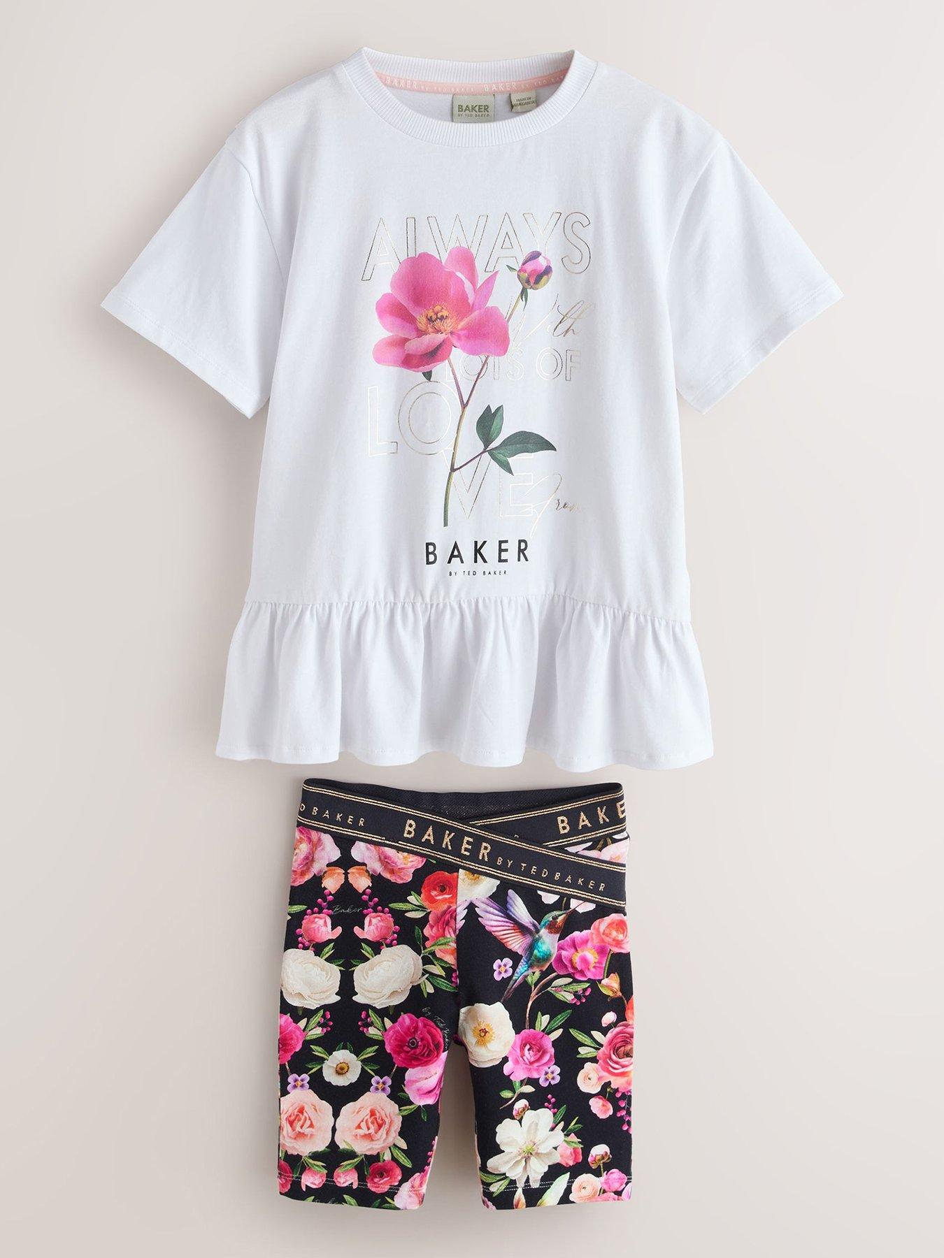 Ted Baker Girls Floral Cycling Short Set - Multi