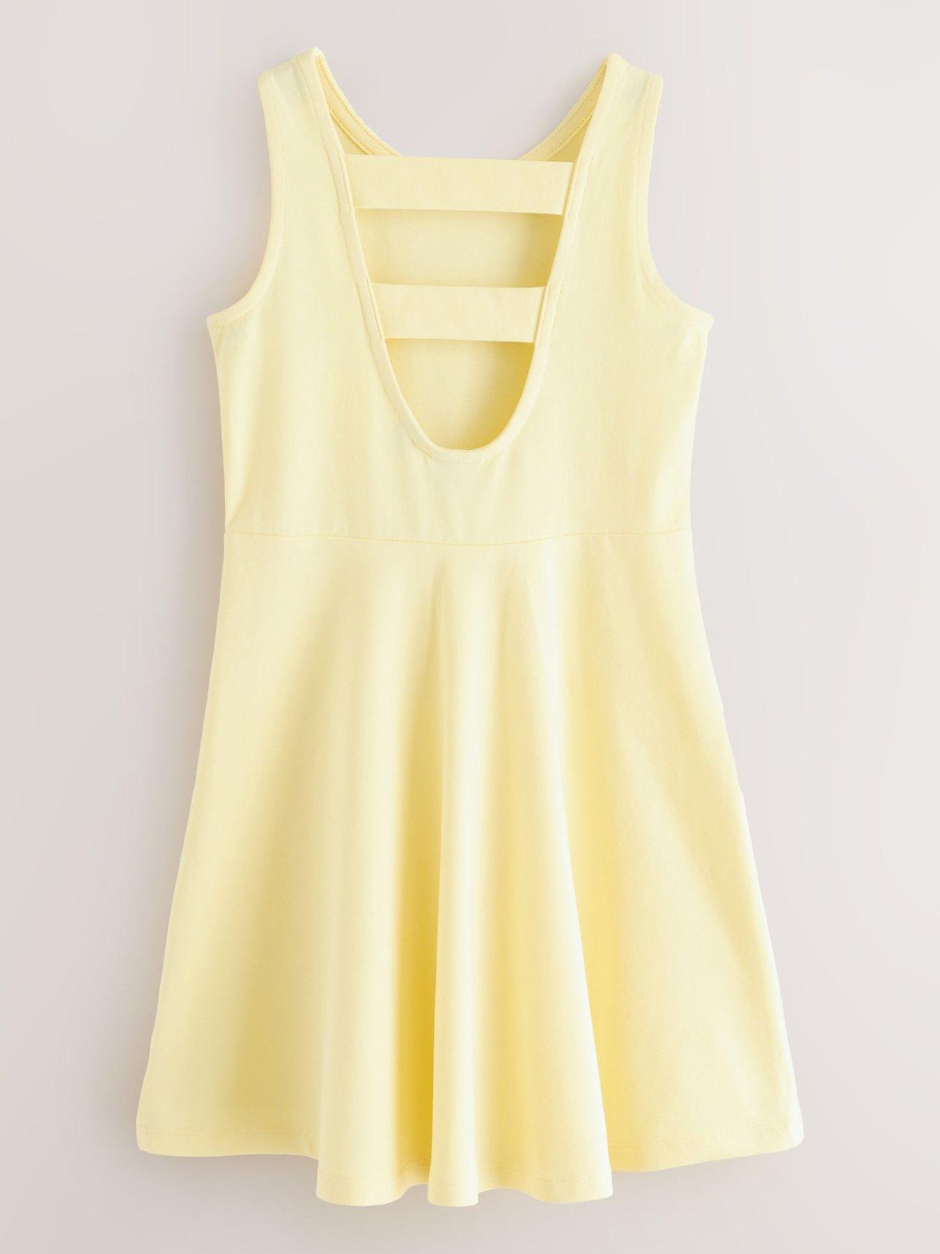 Image 3 of 6 of Ted Baker Older Girls 2 Pack Sleeveless Jersey Skater Dresses - Yellow