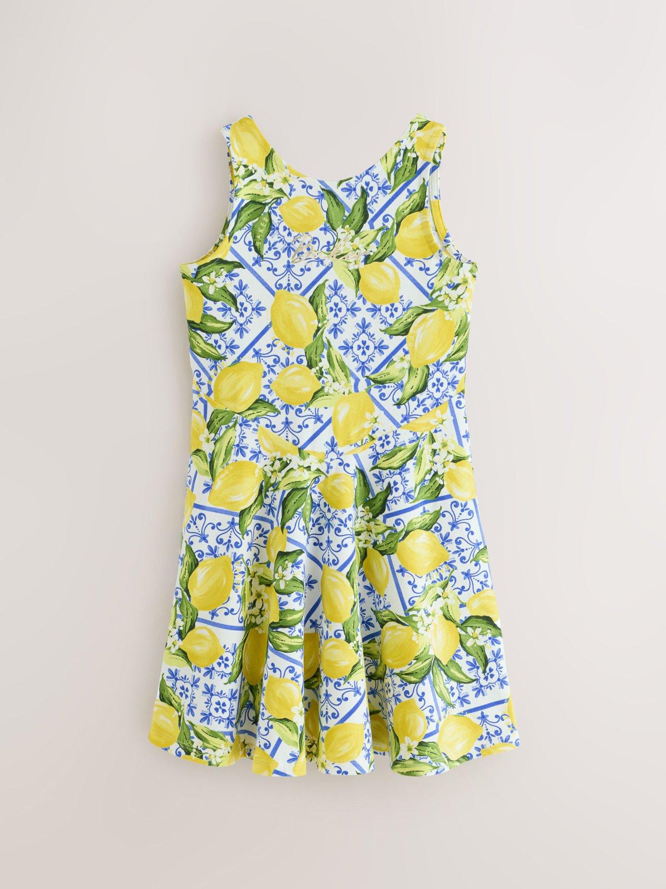 Image 4 of 6 of Ted Baker Older Girls 2 Pack Sleeveless Jersey Skater Dresses - Yellow