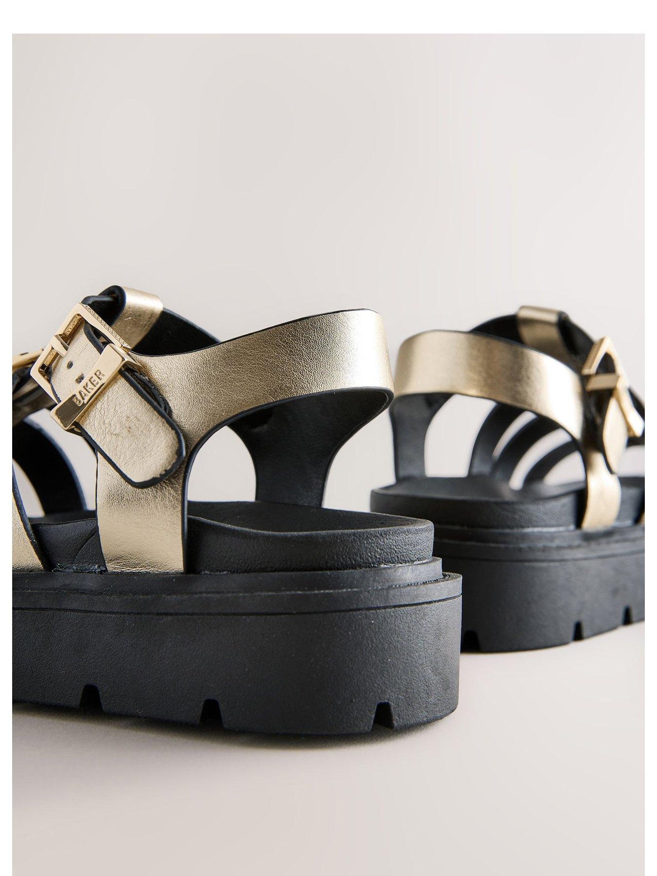 Image 3 of 6 of Ted Baker Girls Chunky Buckle Sandals - Gold