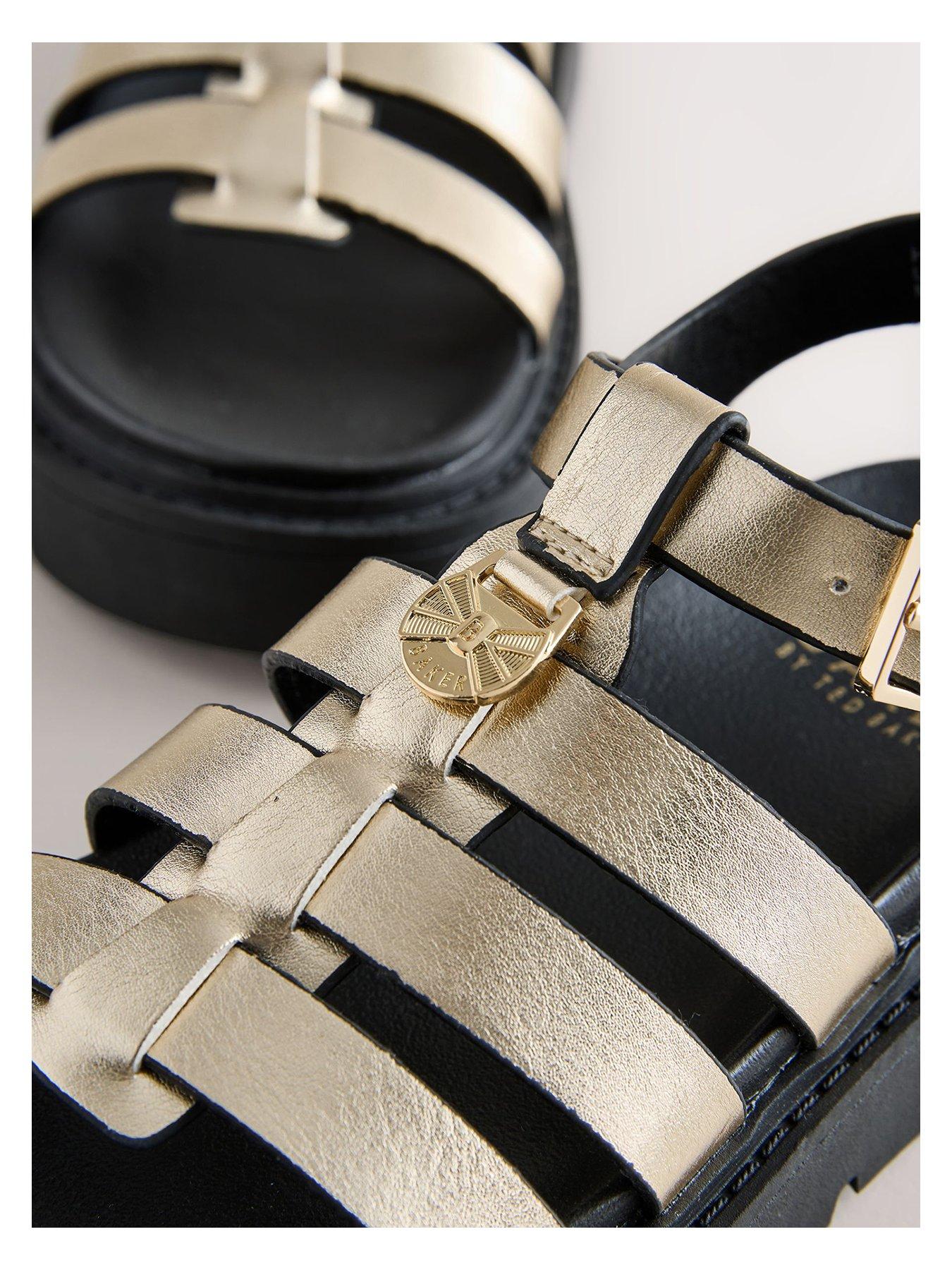 Image 4 of 6 of Ted Baker Girls Chunky Buckle Sandals - Gold