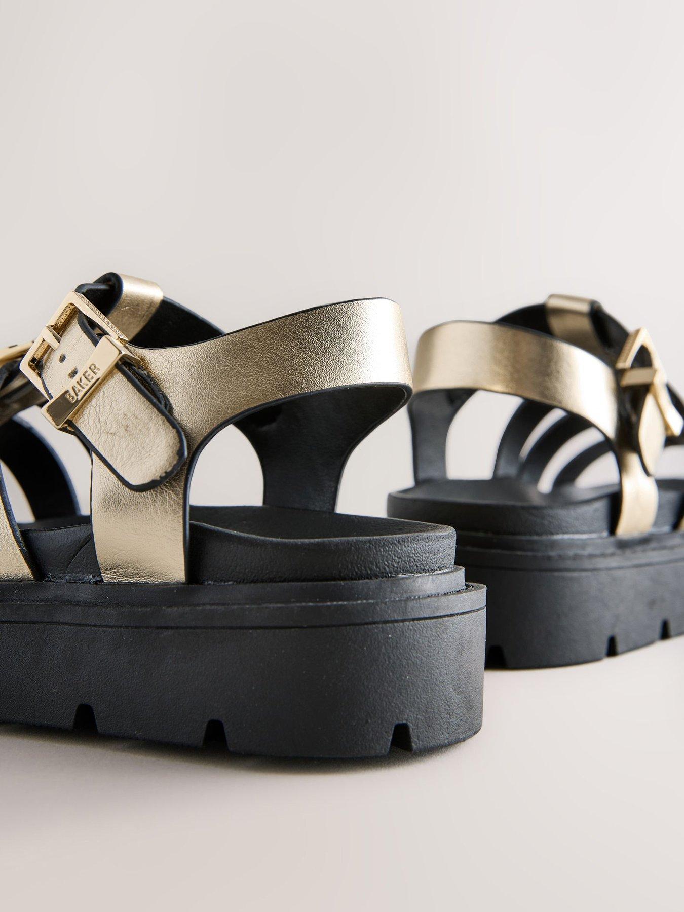 Image 6 of 6 of Ted Baker Girls Chunky Buckle Sandals - Gold