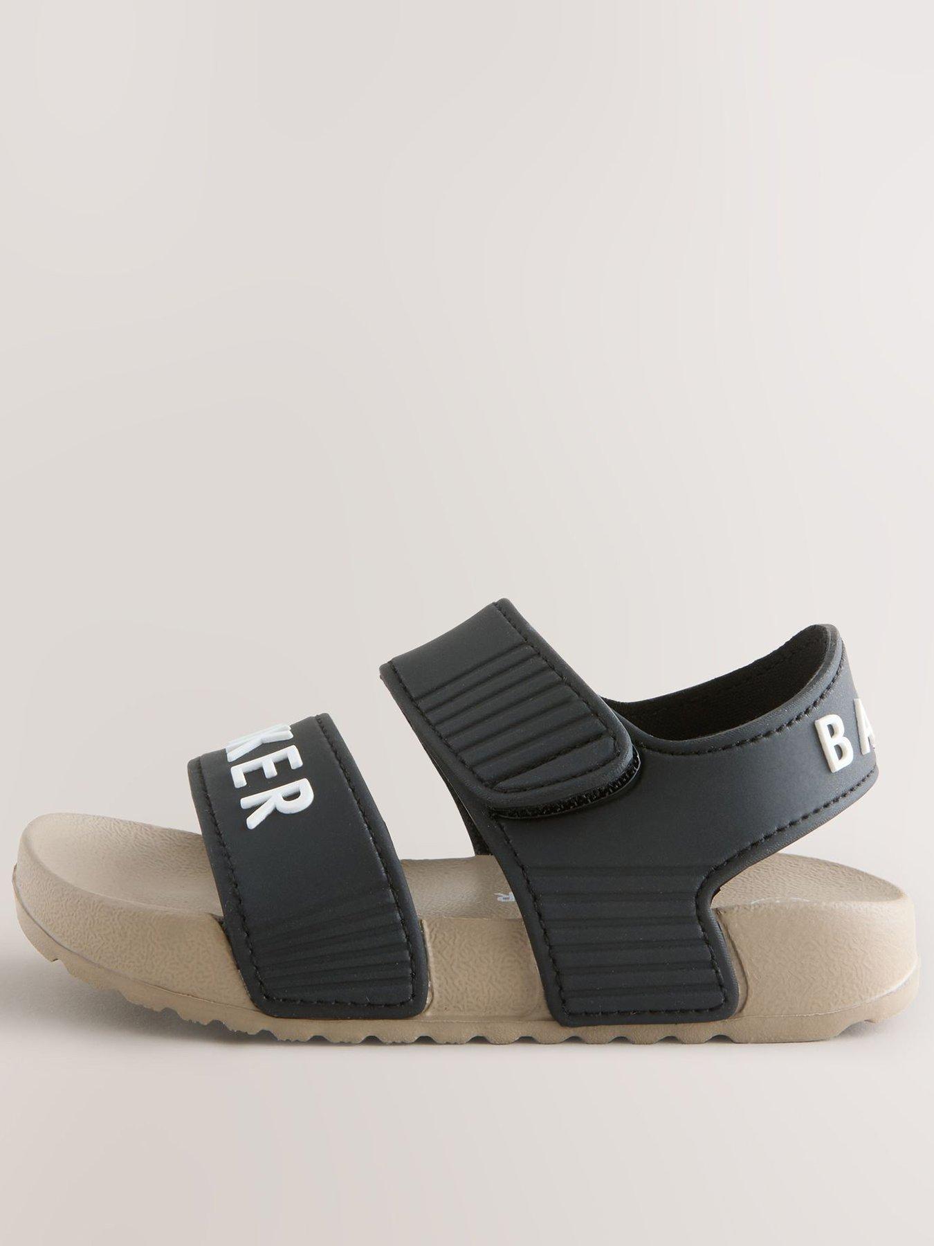 Ted Baker Younger Boys Strap Sandals - Black/Beige