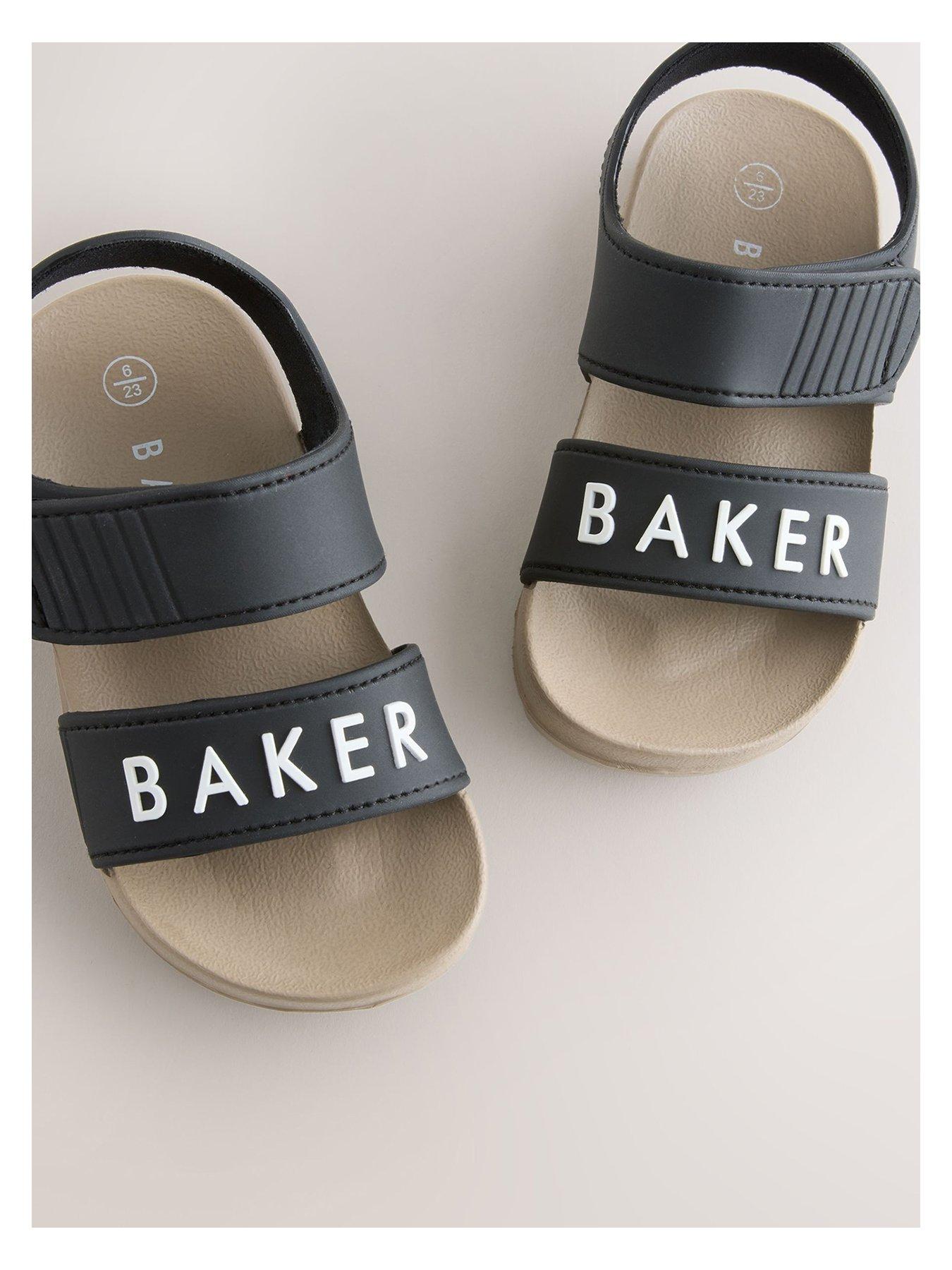 Image 4 of 6 of Ted Baker Younger Boys Strap Sandals - Black/Beige