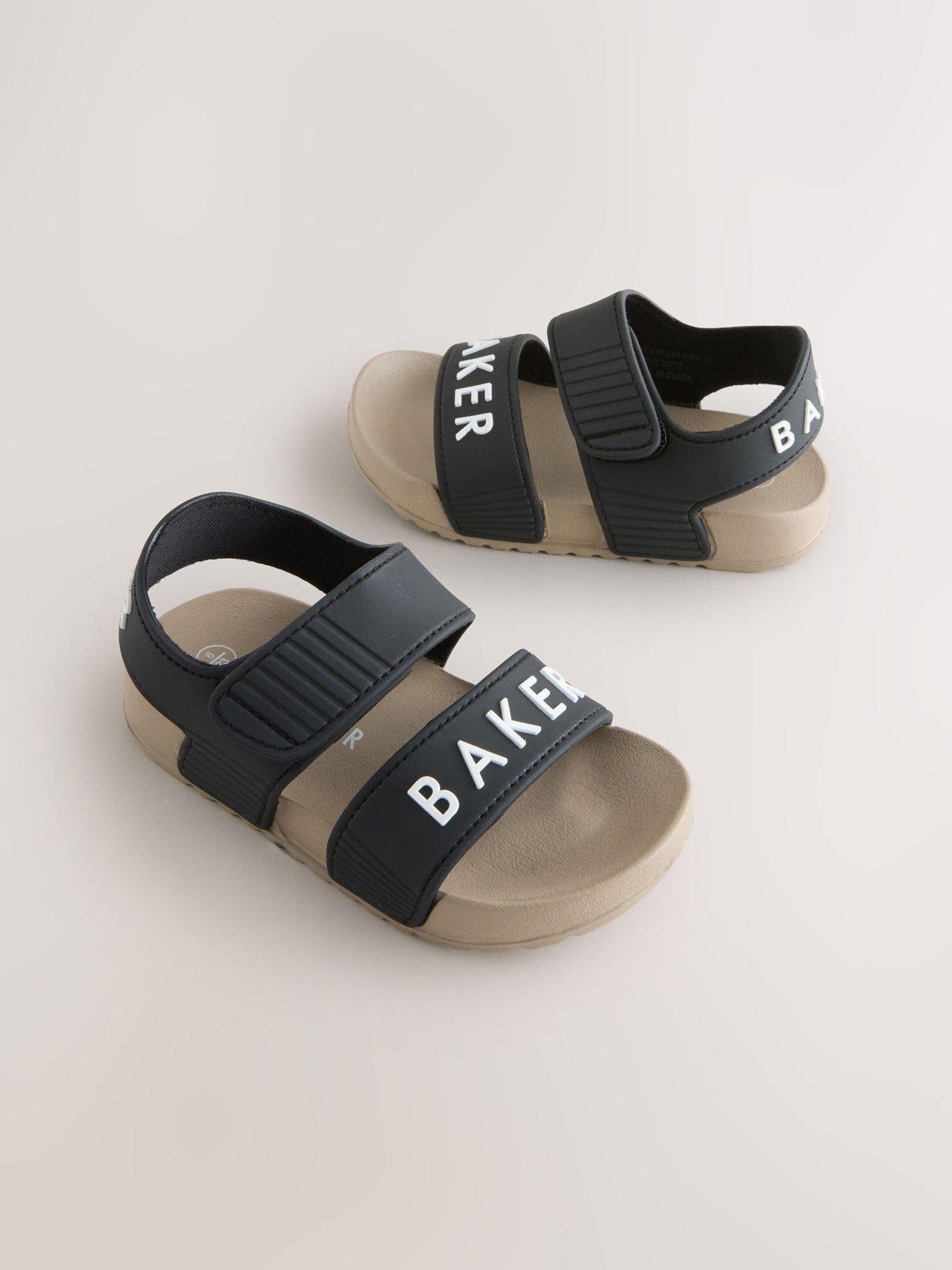 Image 6 of 6 of Ted Baker Younger Boys Strap Sandals - Black/Beige