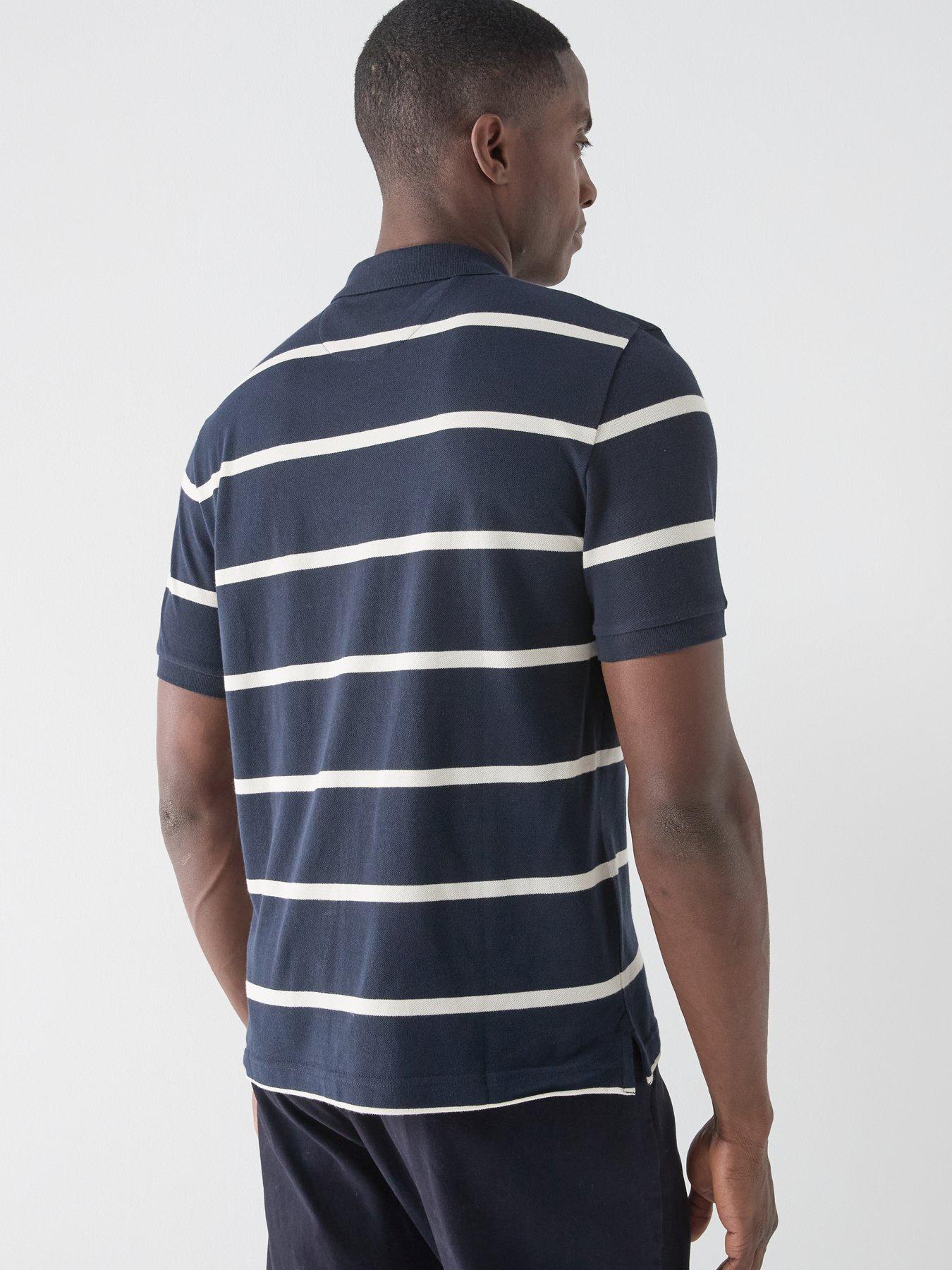 gant-regular-fit-shield-striped-short-sleeve-polo-shirt-navystillFront