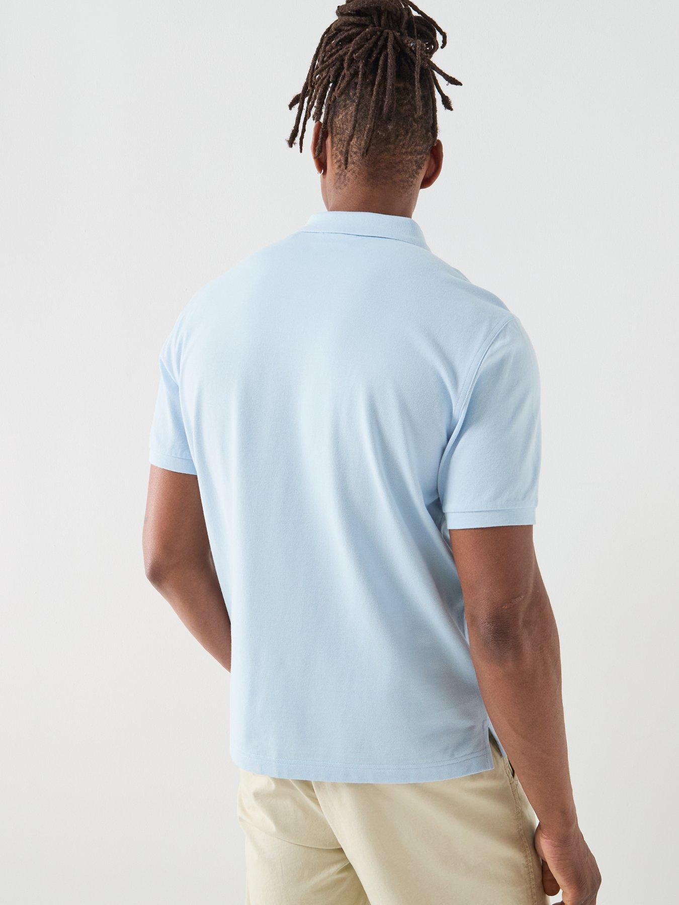 Image 2 of 5 of GANT Regular Fit Shield Pique Polo Shirt - Light Blue