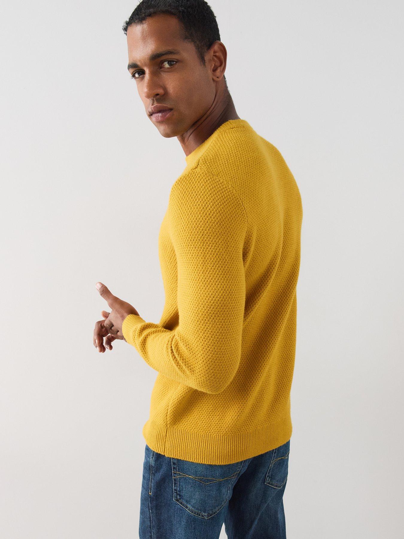 Image 2 of 7 of The Very Collection Popcorn Knitted Long Sleeve Jumper - Yellow