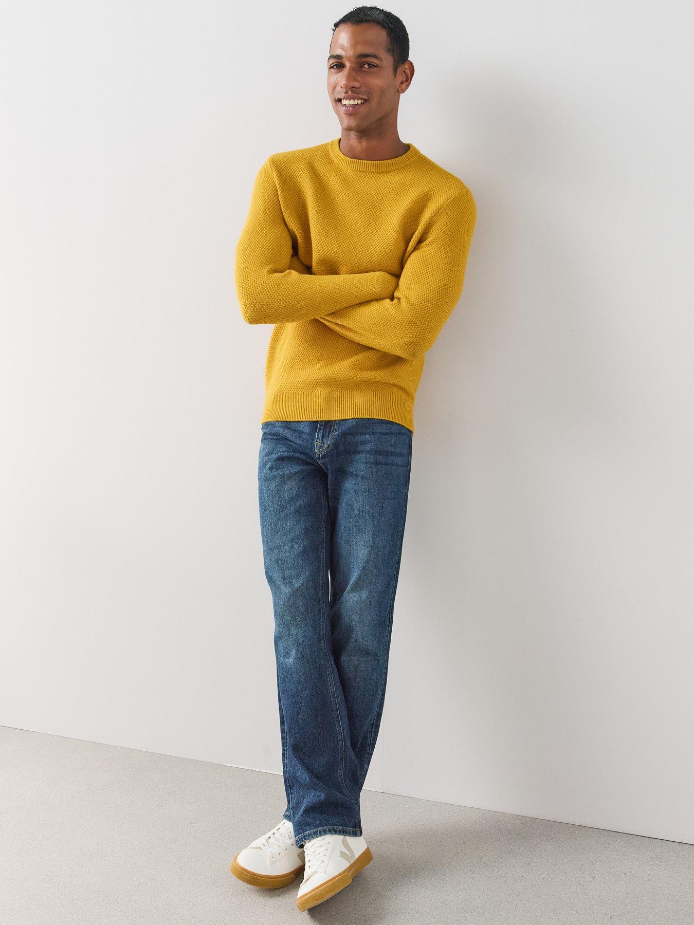 Image 3 of 7 of The Very Collection Popcorn Knitted Long Sleeve Jumper - Yellow